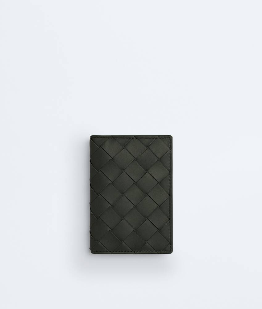 BOTTEGA VENETA Intrecciato编织翻盖卡包
