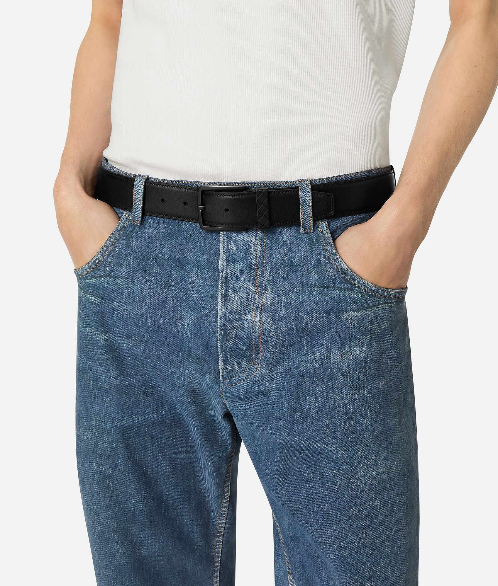 BOTTEGA VENETA Intreccio Loop编织圆环腰带
