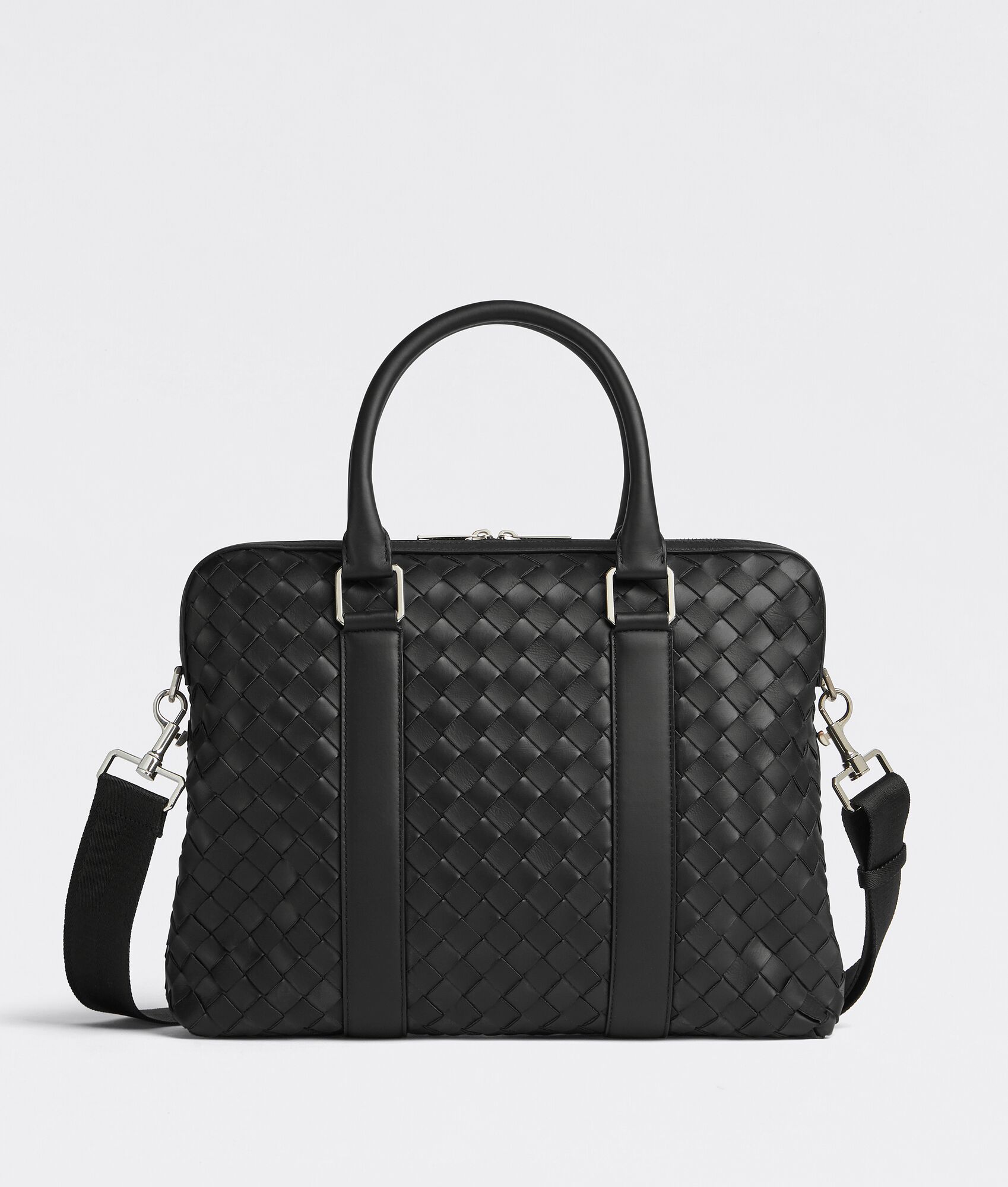 BOTTEGA VENETA 纤薄经典Intrecciato编织皮革公文包