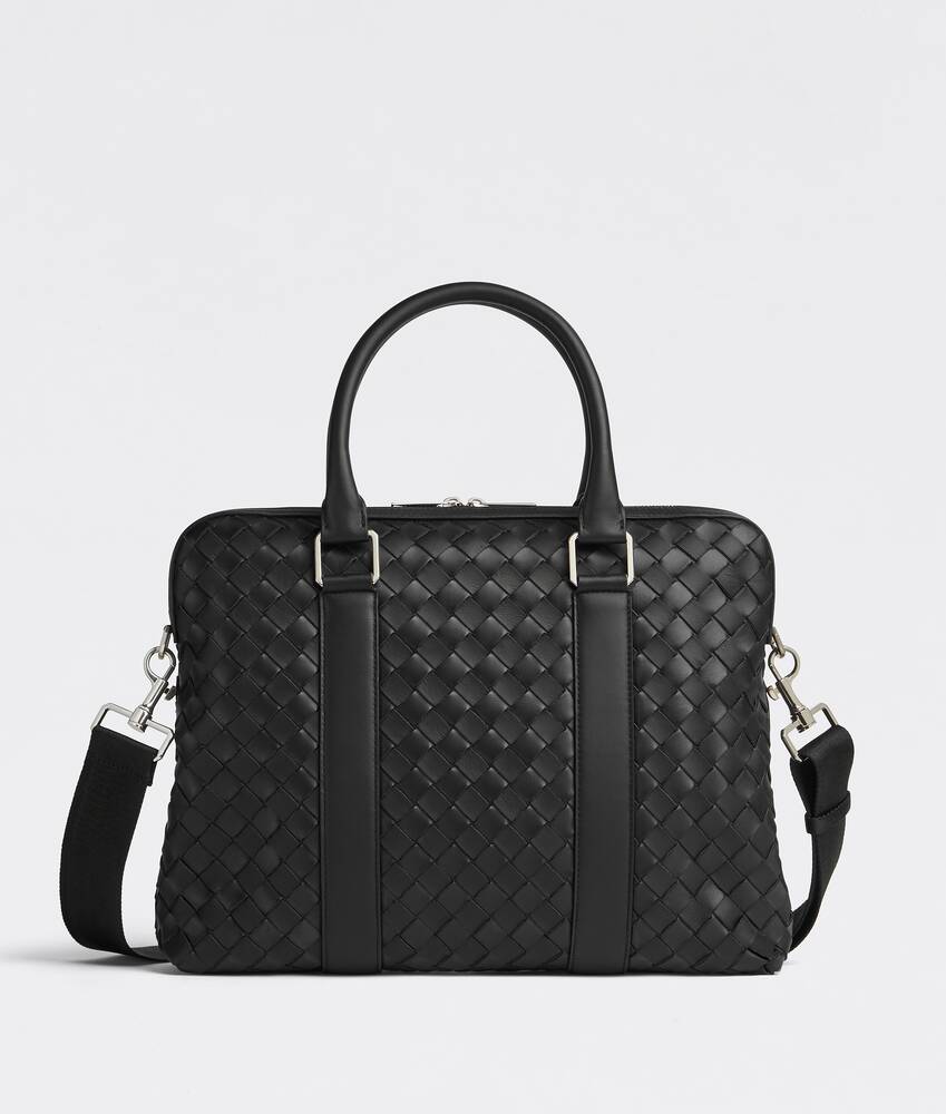 BOTTEGA VENETA 纤薄经典Intrecciato编织皮革公文包