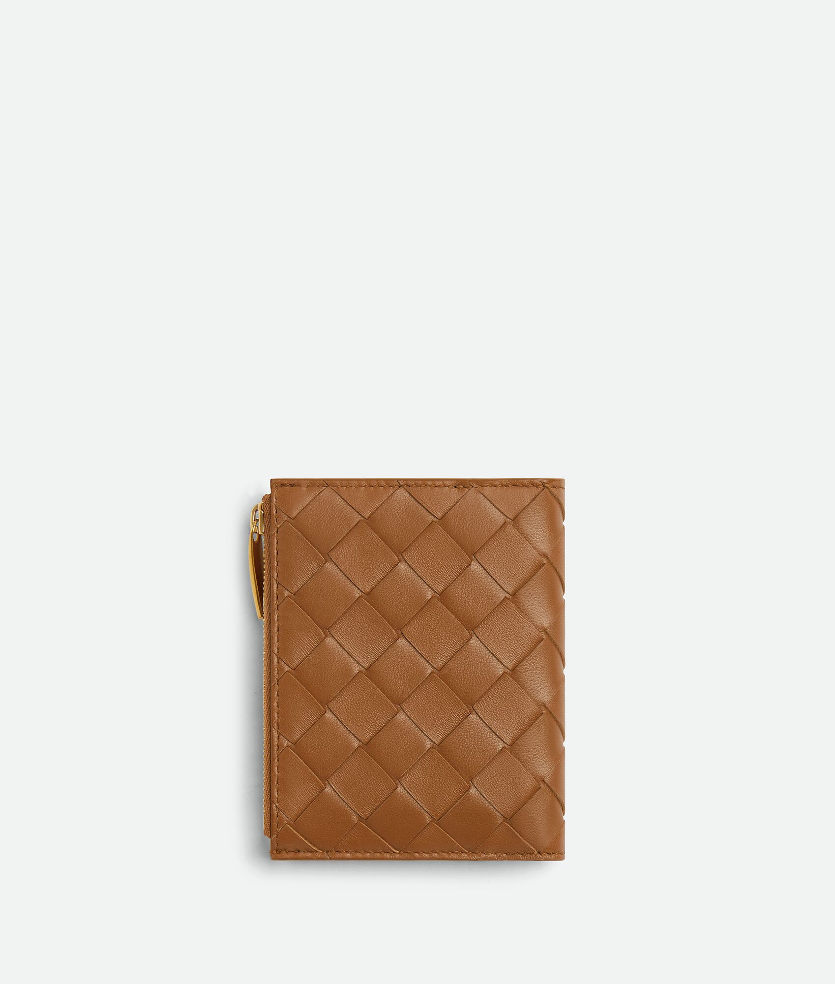 BOTTEGA VENETA 小号Intrecciato编织双折拉链钱包