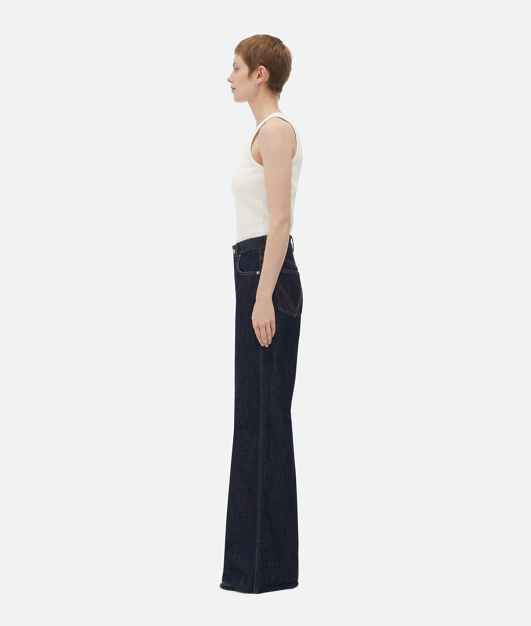 BOTTEGA VENETA 靛青色Palazzo牛仔裤
