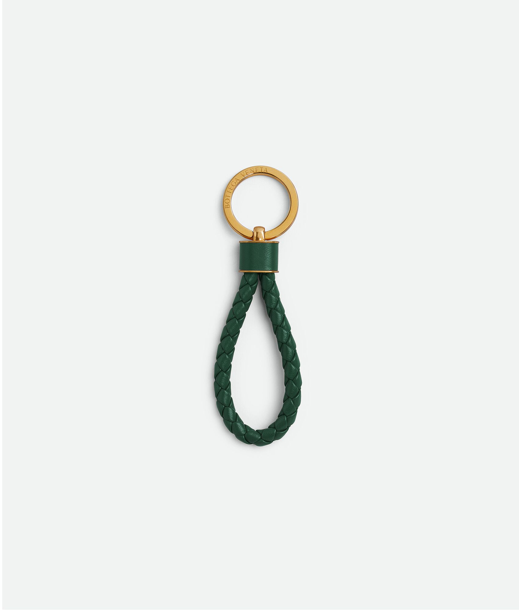 【BOTTEGA VENETA】★送料・関税込★Intrecio key ring navy Bottega Veneta Leather Intreccio Keyring | Harrods UK