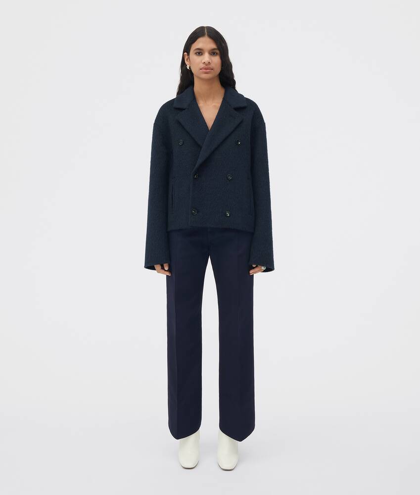 BOTTEGA VENETA 双面羊驼毛、羊毛和马海毛外套