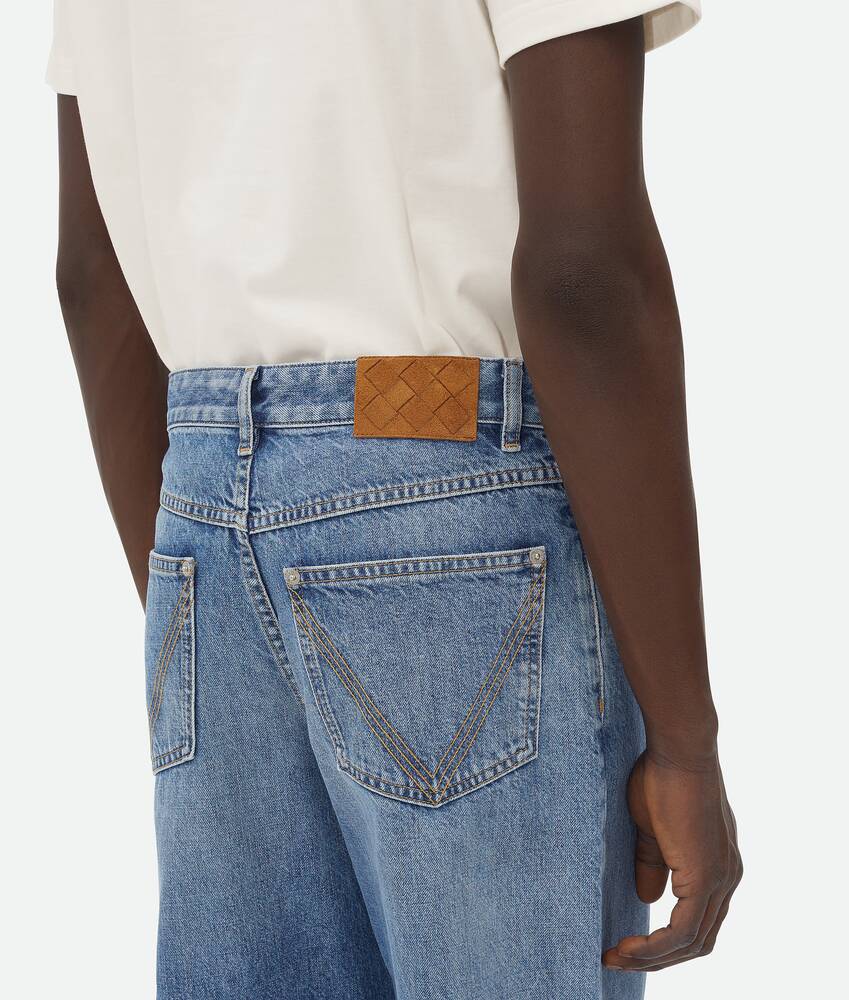 BOTTEGA VENETA 复古靛青色直筒牛仔裤