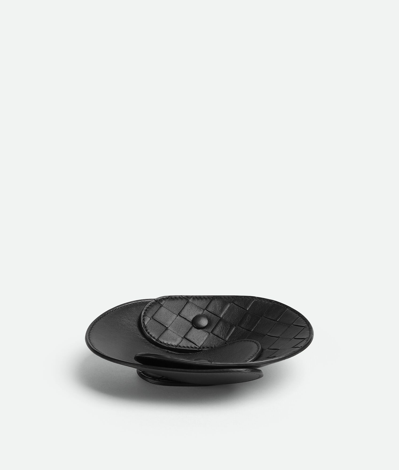 BOTTEGA VENETA 互扣式皮革托盘 - 小号