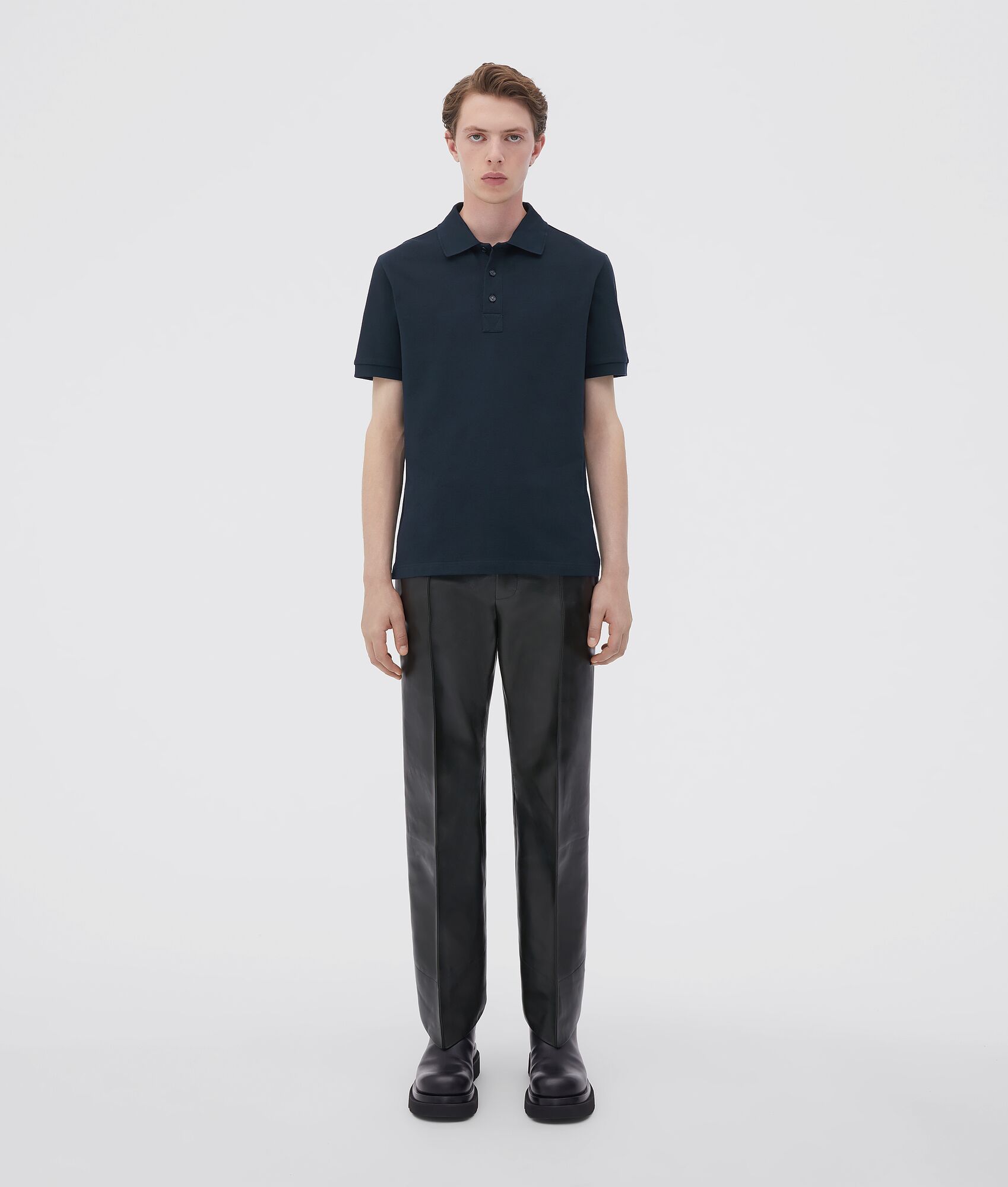 BOTTEGA VENETA 珠地棉针织polo衫