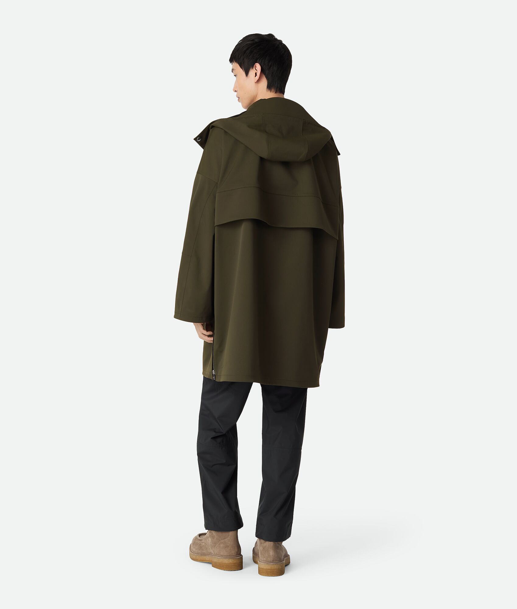 BOTTEGA VENETA 复合科技羊毛连帽派克大衣