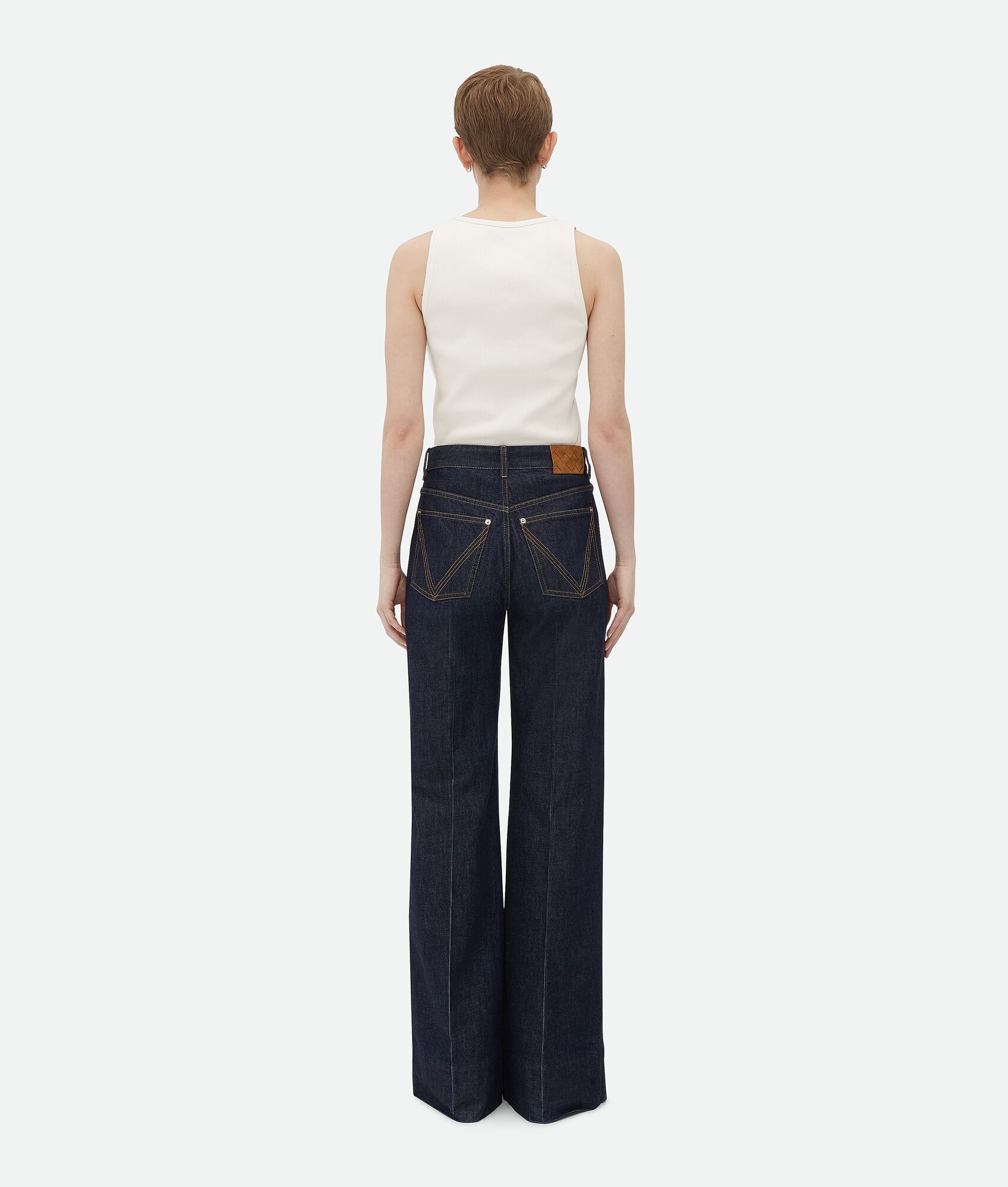 BOTTEGA VENETA 靛青色Palazzo牛仔裤