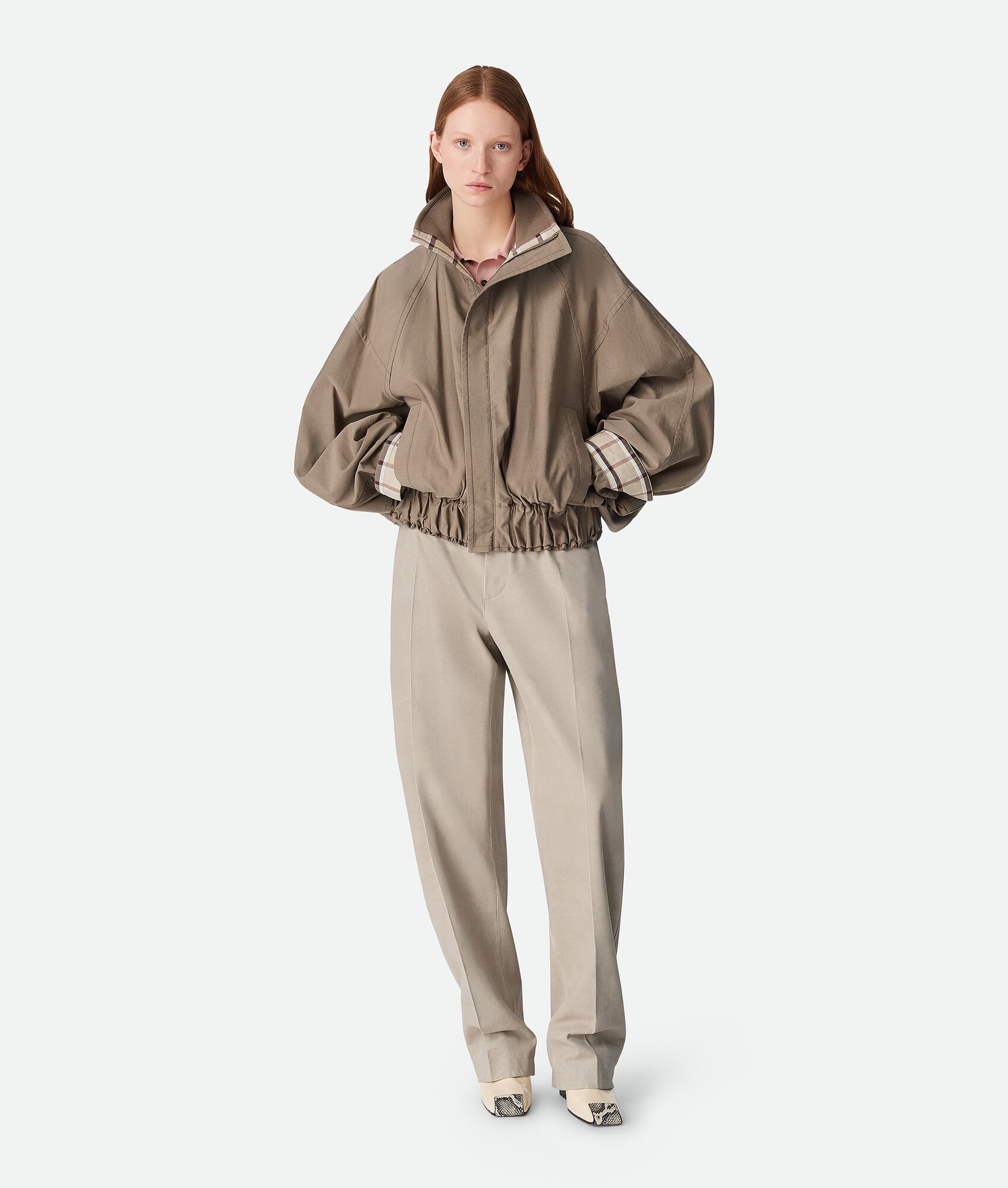 BOTTEGA VENETA 棉质斜纹束腰夹克