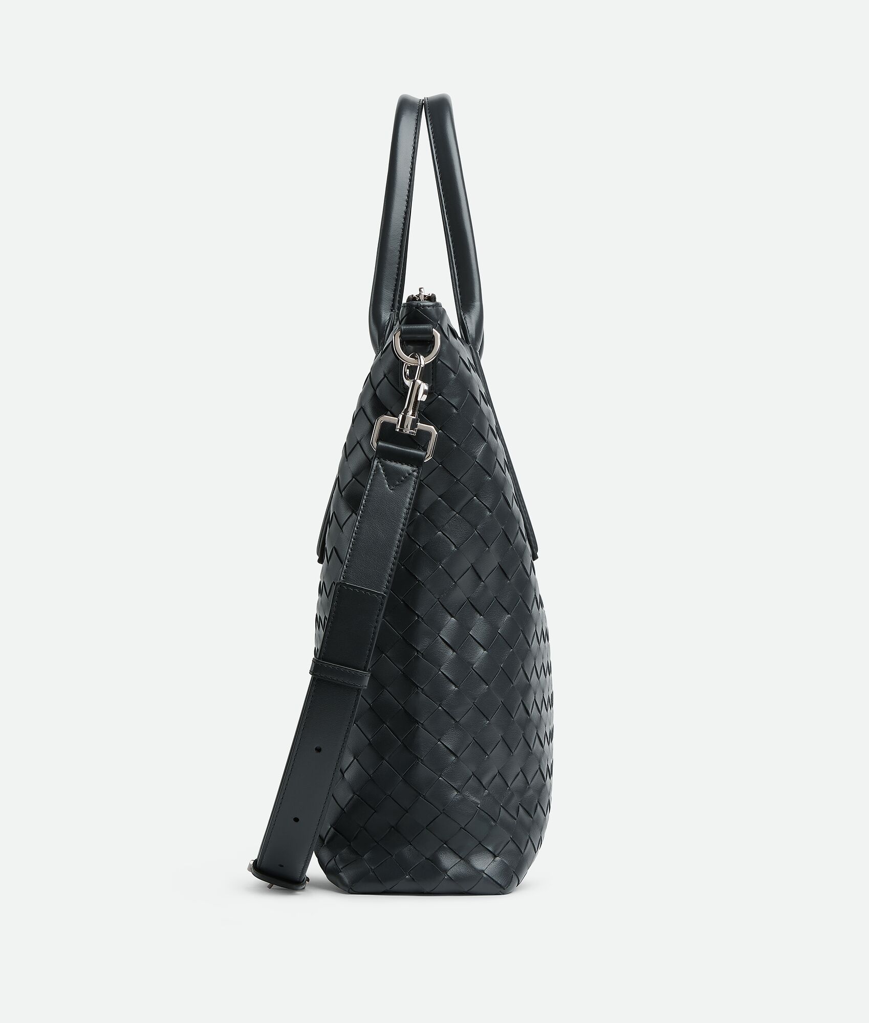 BOTTEGA VENETA Intrecciato编织拉链竖款托特手袋