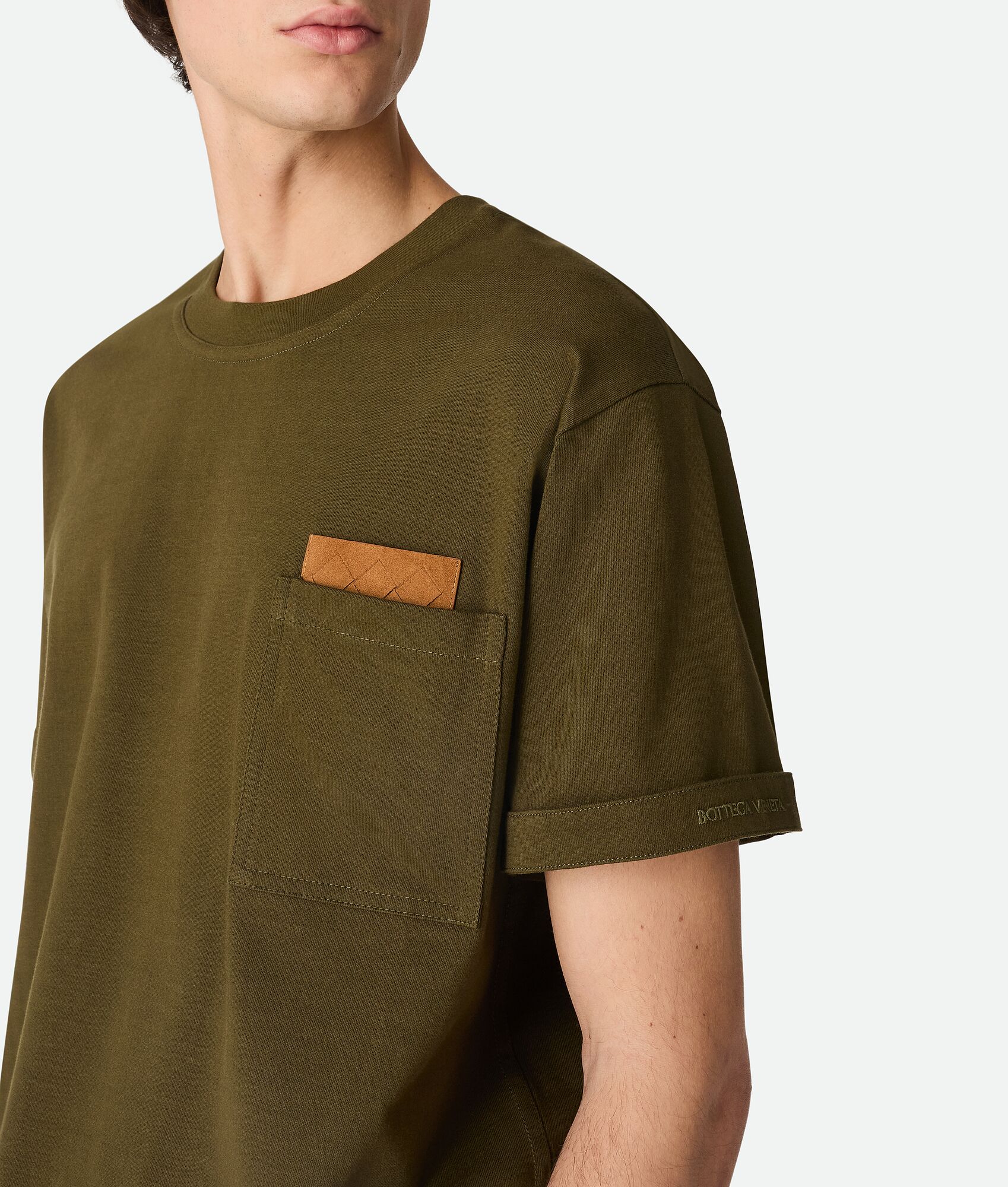 BOTTEGA VENETA 皮马棉针织T恤