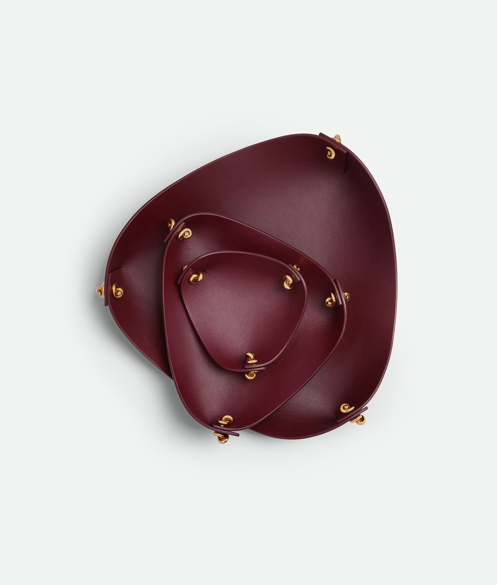 BOTTEGA VENETA 金属系结中号皮革托盘