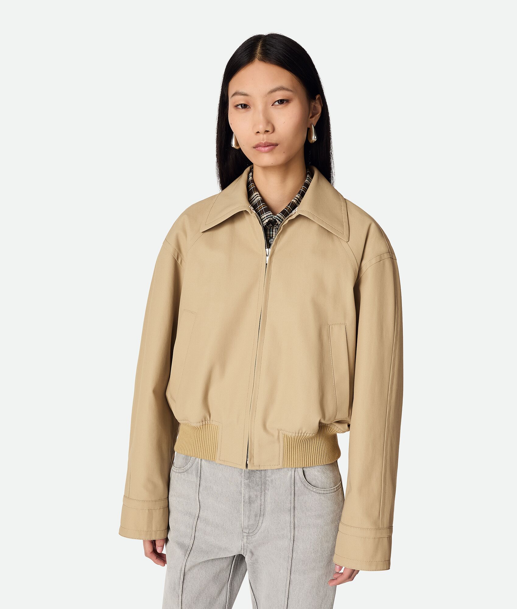BOTTEGA VENETA 棉质斜纹束腰夹克