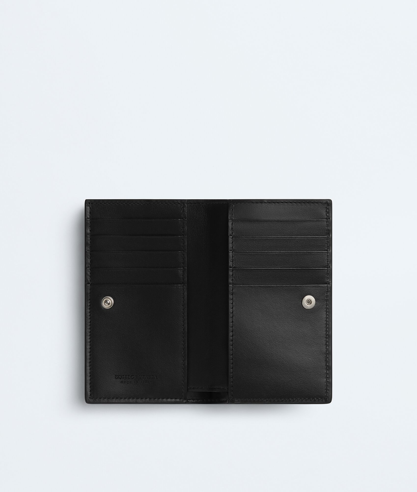 BOTTEGA VENETA 配L形拉链Intrecciato编织中号Bi-Fold双折钱包