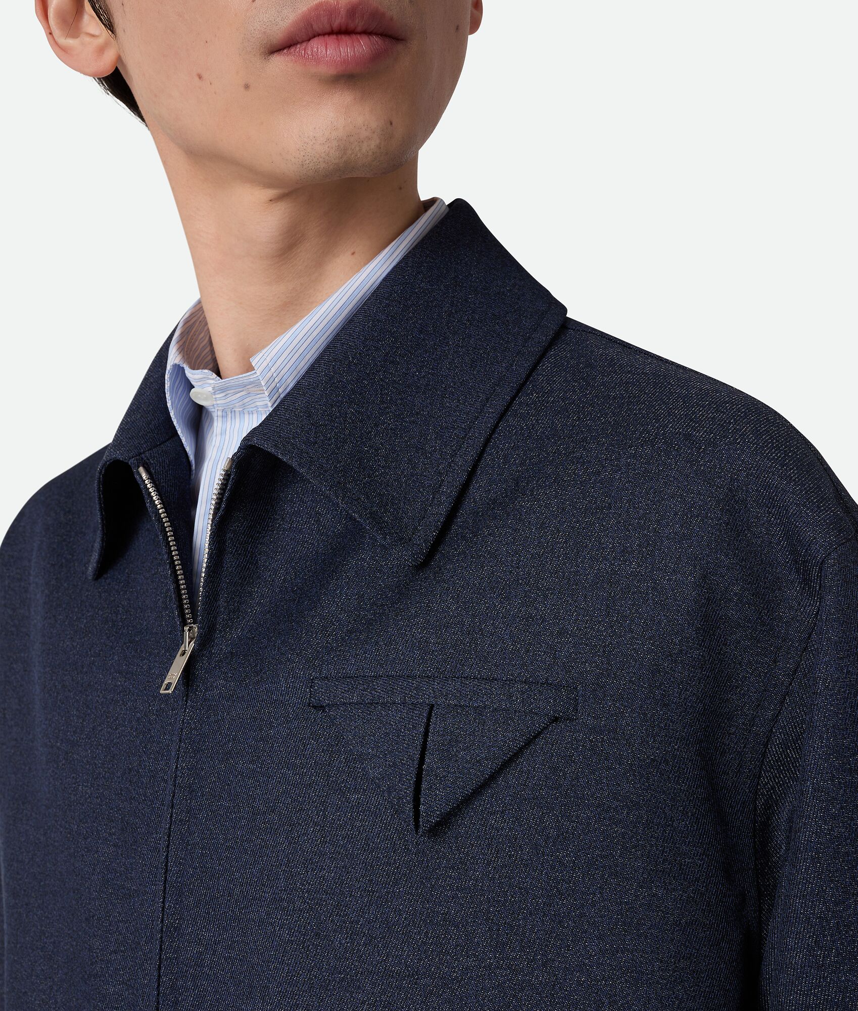 BOTTEGA VENETA 混色羊毛束腰夹克