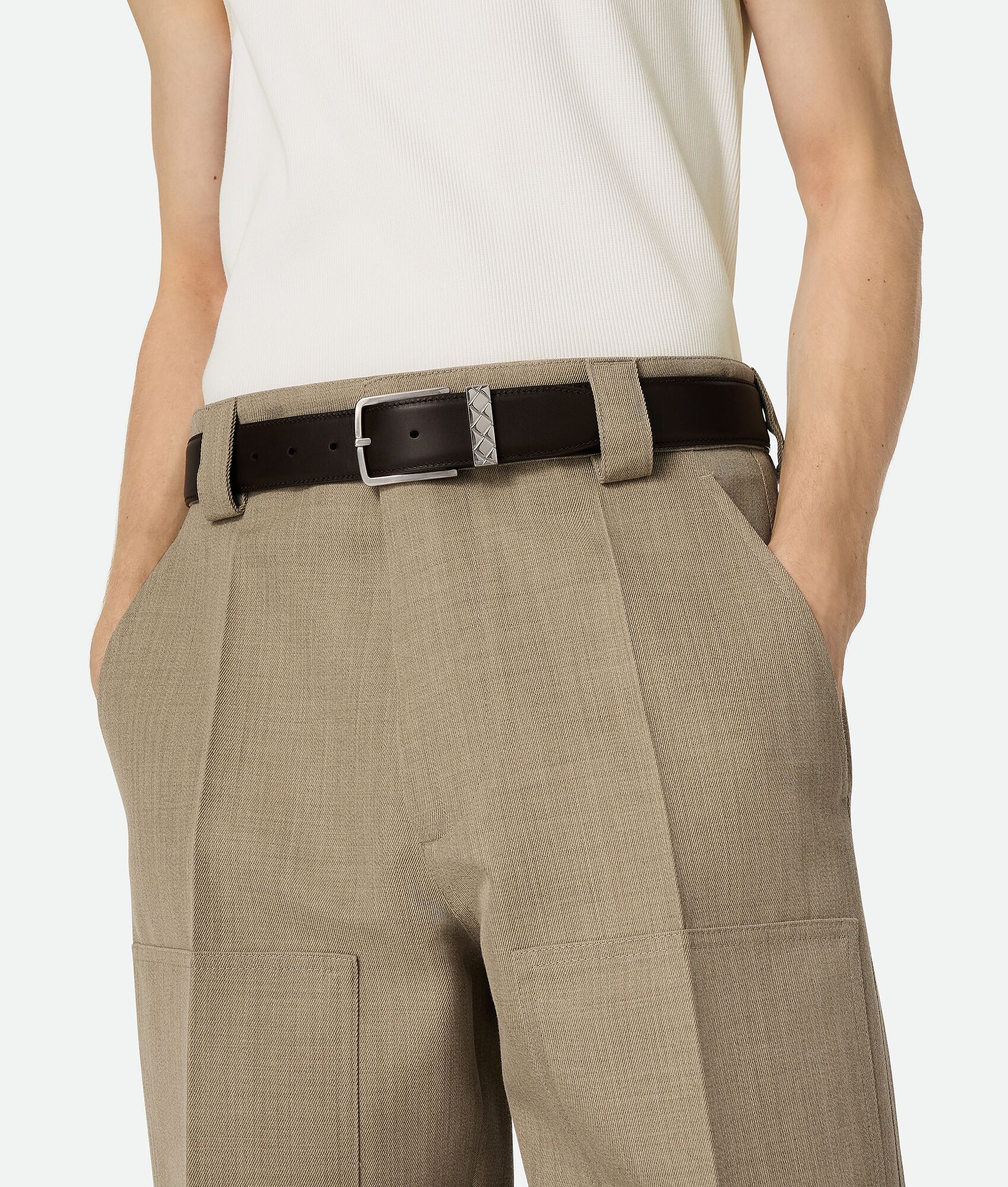 BOTTEGA VENETA Intreccio Loop编织圆环腰带
