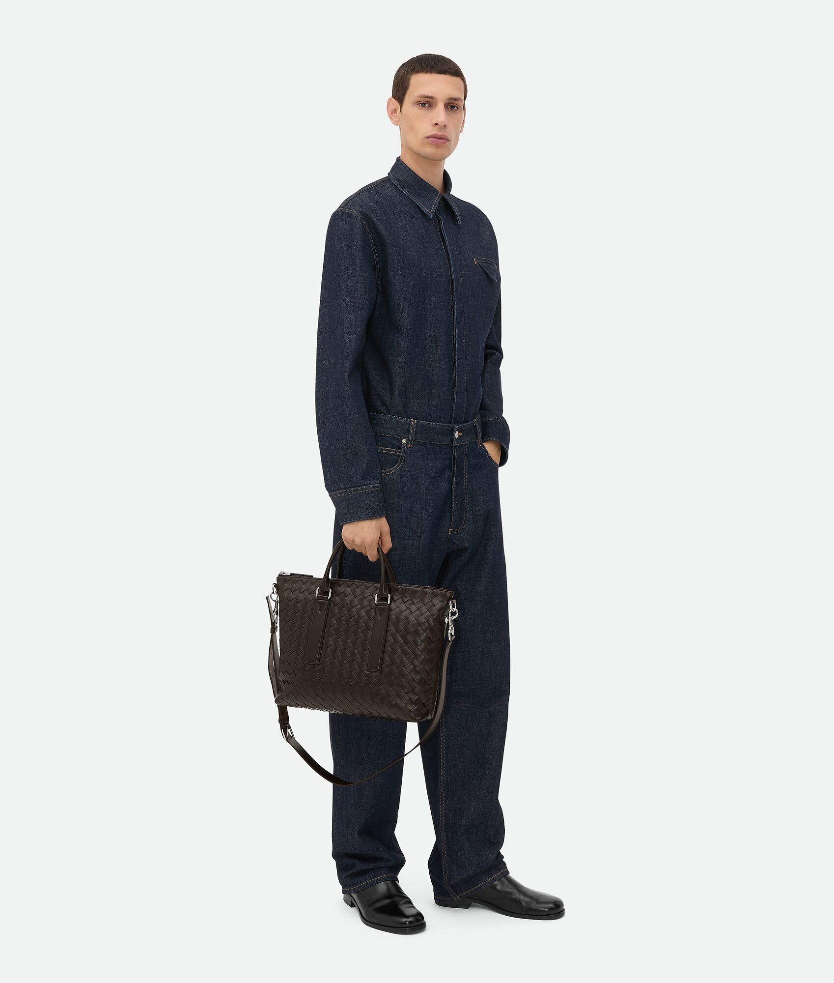BOTTEGA VENETA Intrecciato编织柔软公文包