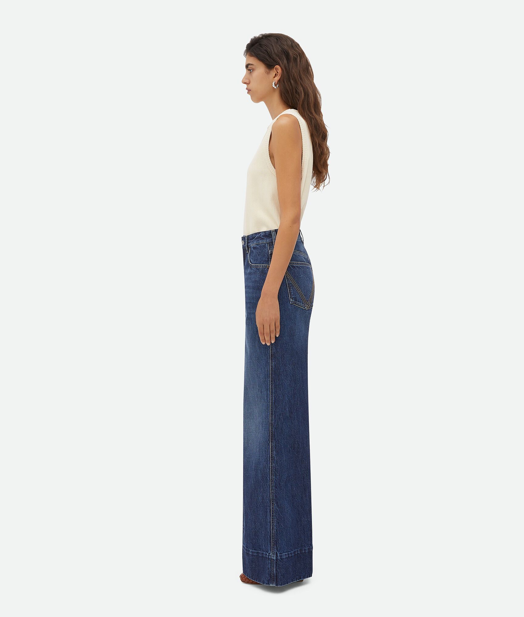 BOTTEGA VENETA 中度水洗Wide Denim长裤