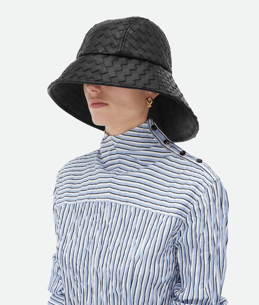 BOTTEGA VENETA Intrecciato编织皮革帽