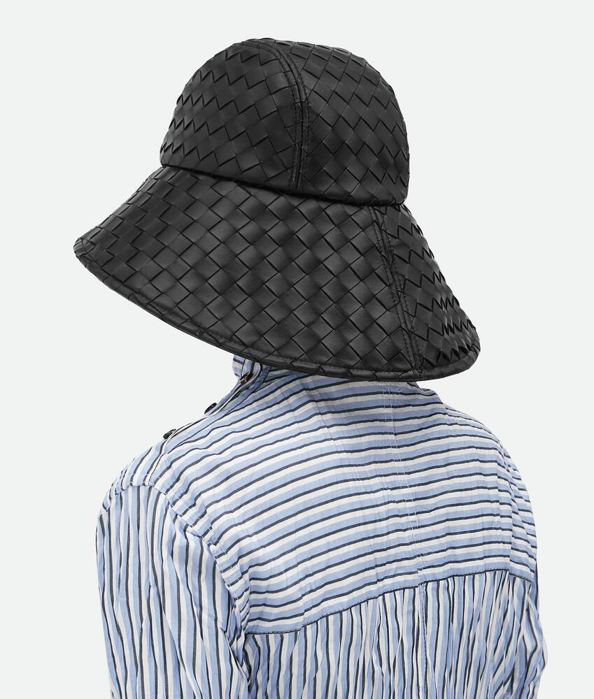 BOTTEGA VENETA Intrecciato编织皮革帽