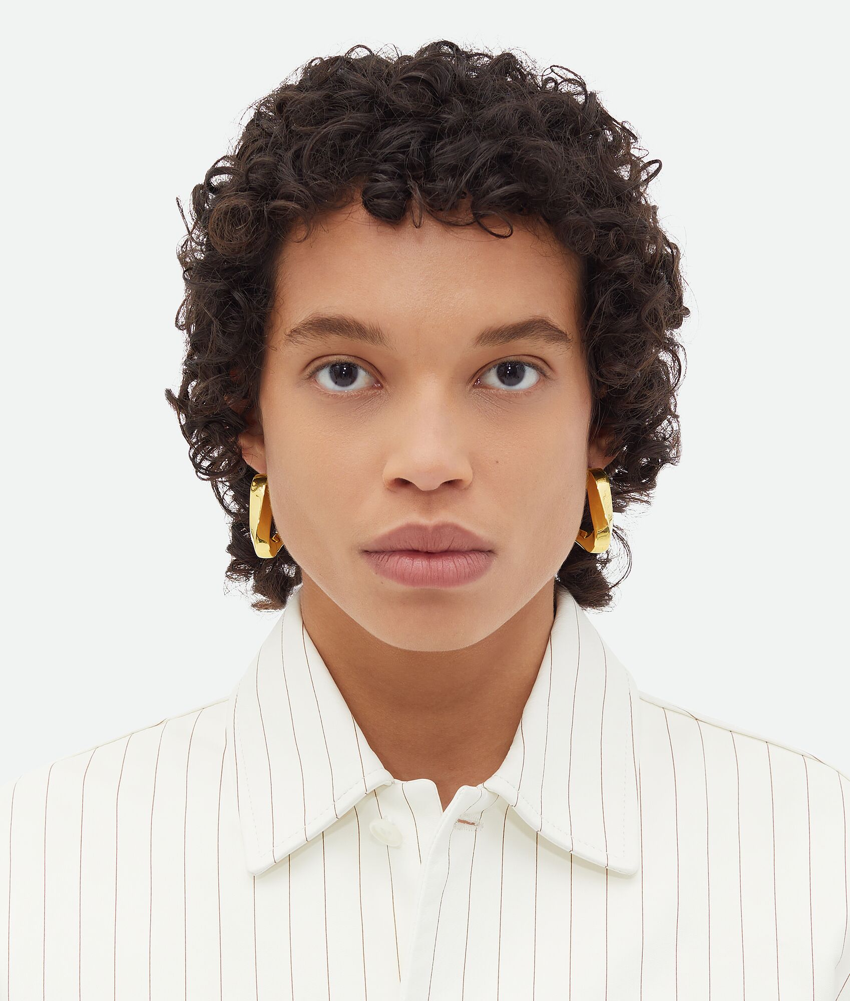 BOTTEGA VENETA Twist Triangle Hoop环形耳环