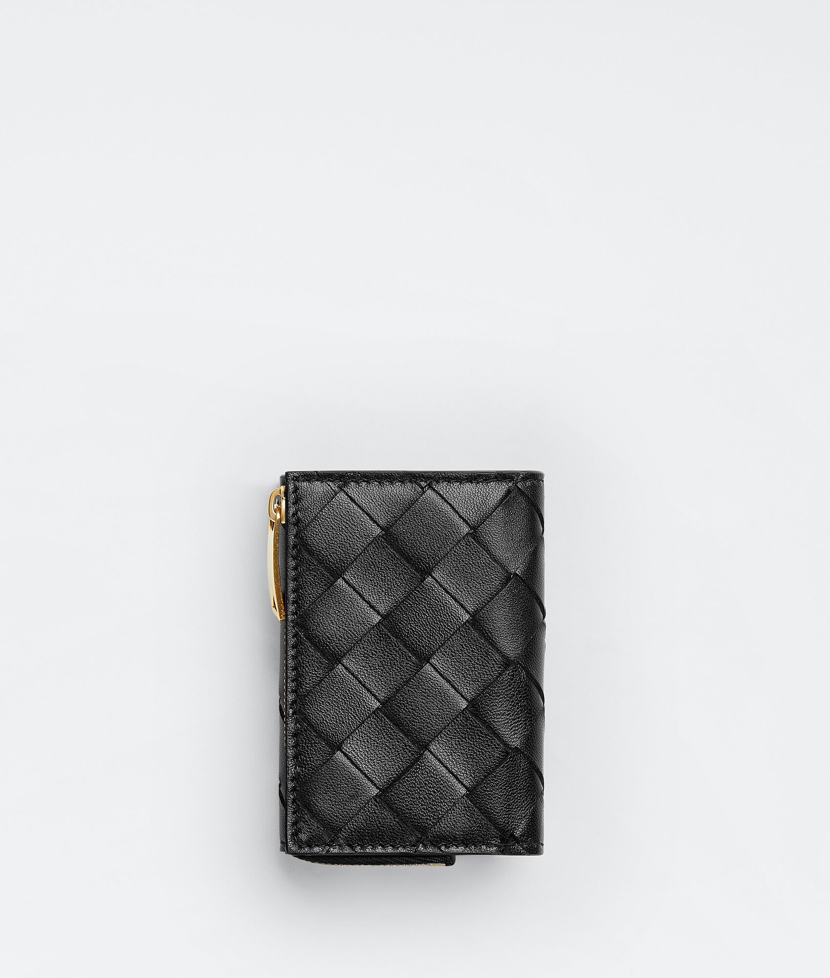 BOTTEGA VENETA Intrecciato编织小号三折拉链钱包