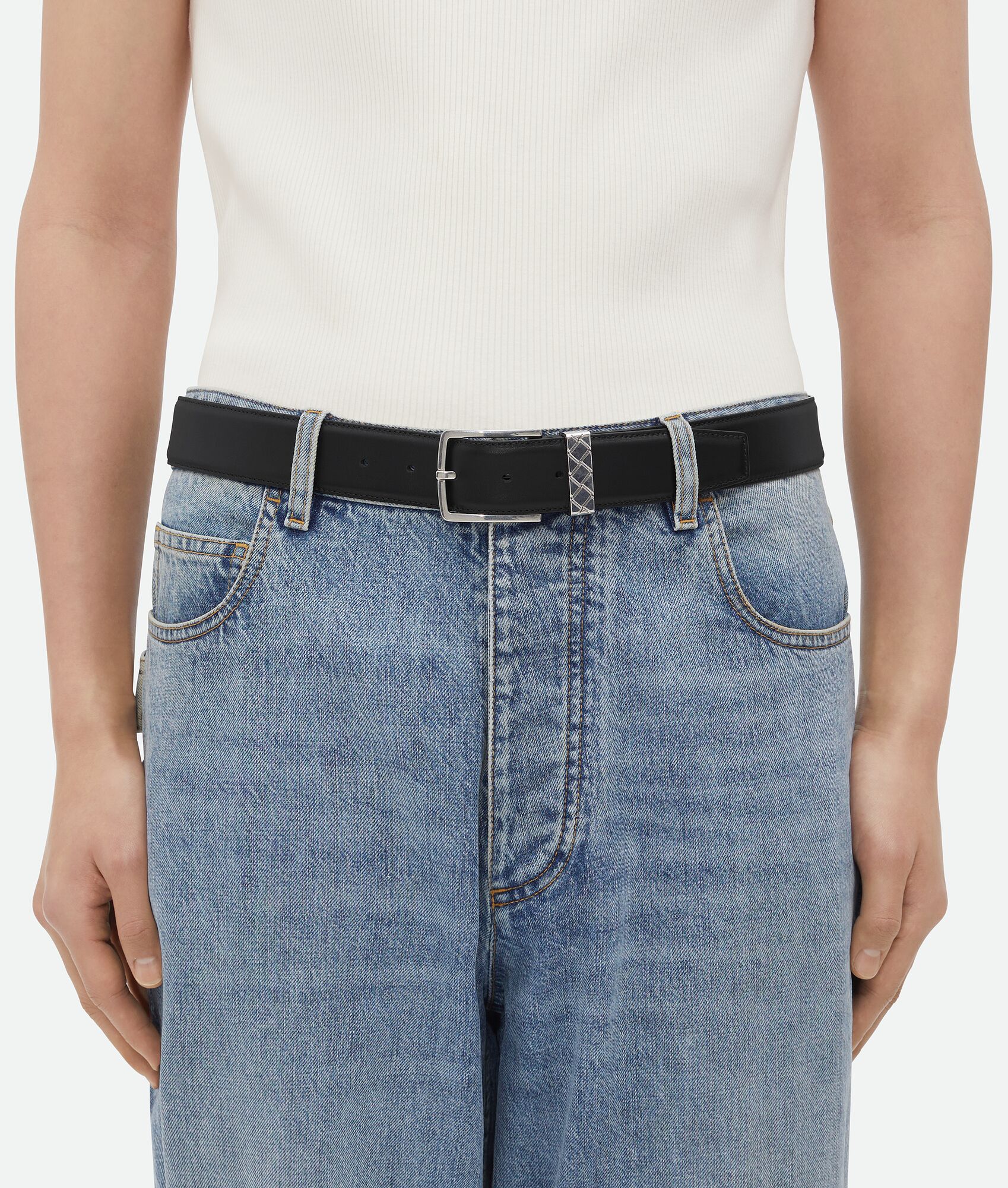 BOTTEGA VENETA Intreccio Loop编织圆环腰带