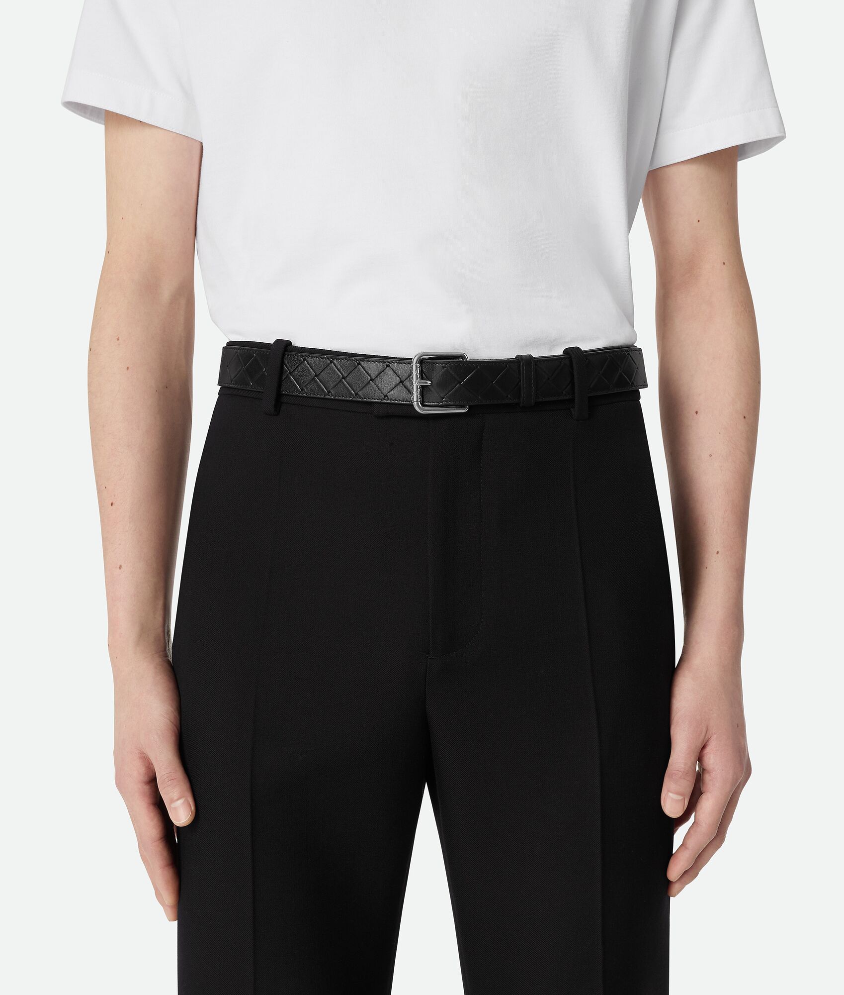BOTTEGA VENETA Intrecciato Stamp编织腰带