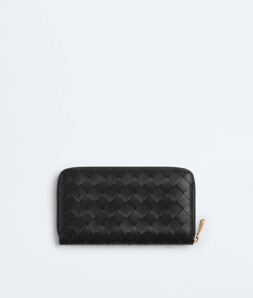 BOTTEGA VENETA Intrecciato编织环绕式拉链钱包