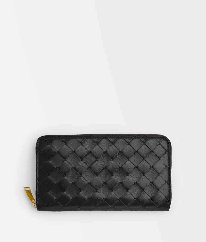 BOTTEGA VENETA Intrecciato编织环绕式拉链钱包