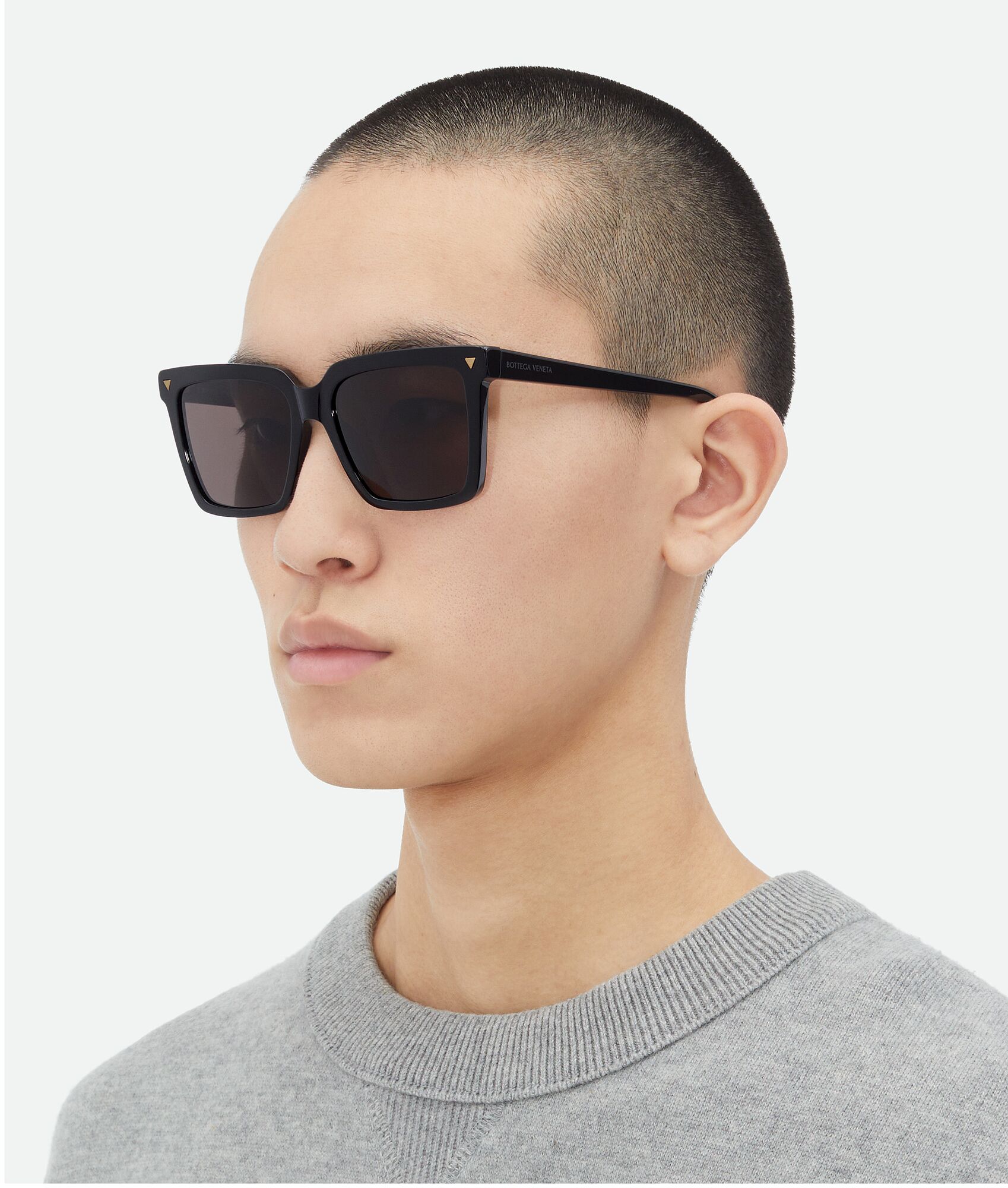 BOTTEGA VENETA Soft再生醋酸酯方形太阳镜