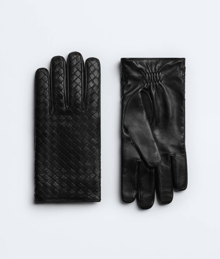 BOTTEGA VENETA Intrecciato编织皮革手套