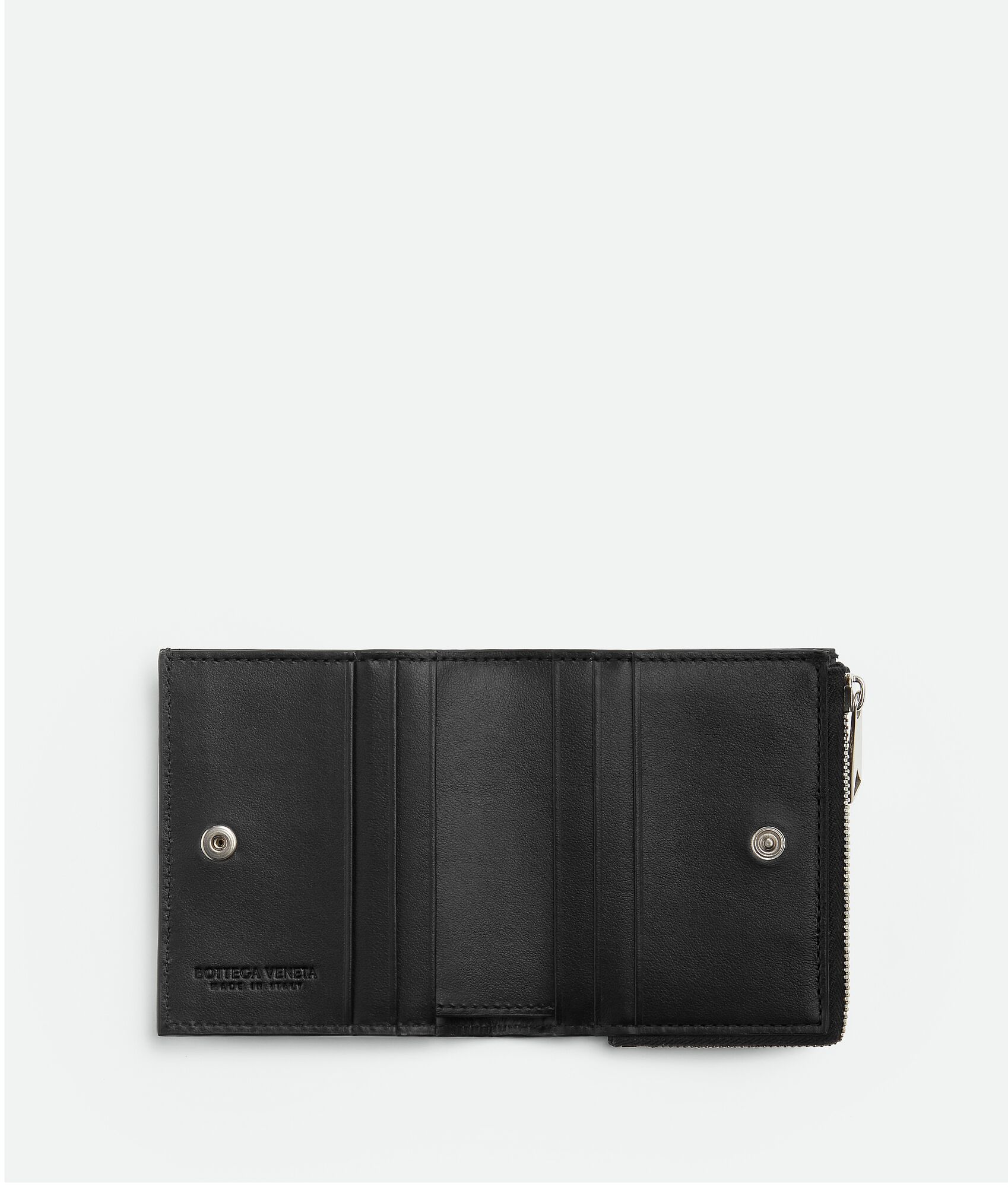 BOTTEGA VENETA Intrecciato编织Bi-Fold拉链钱包