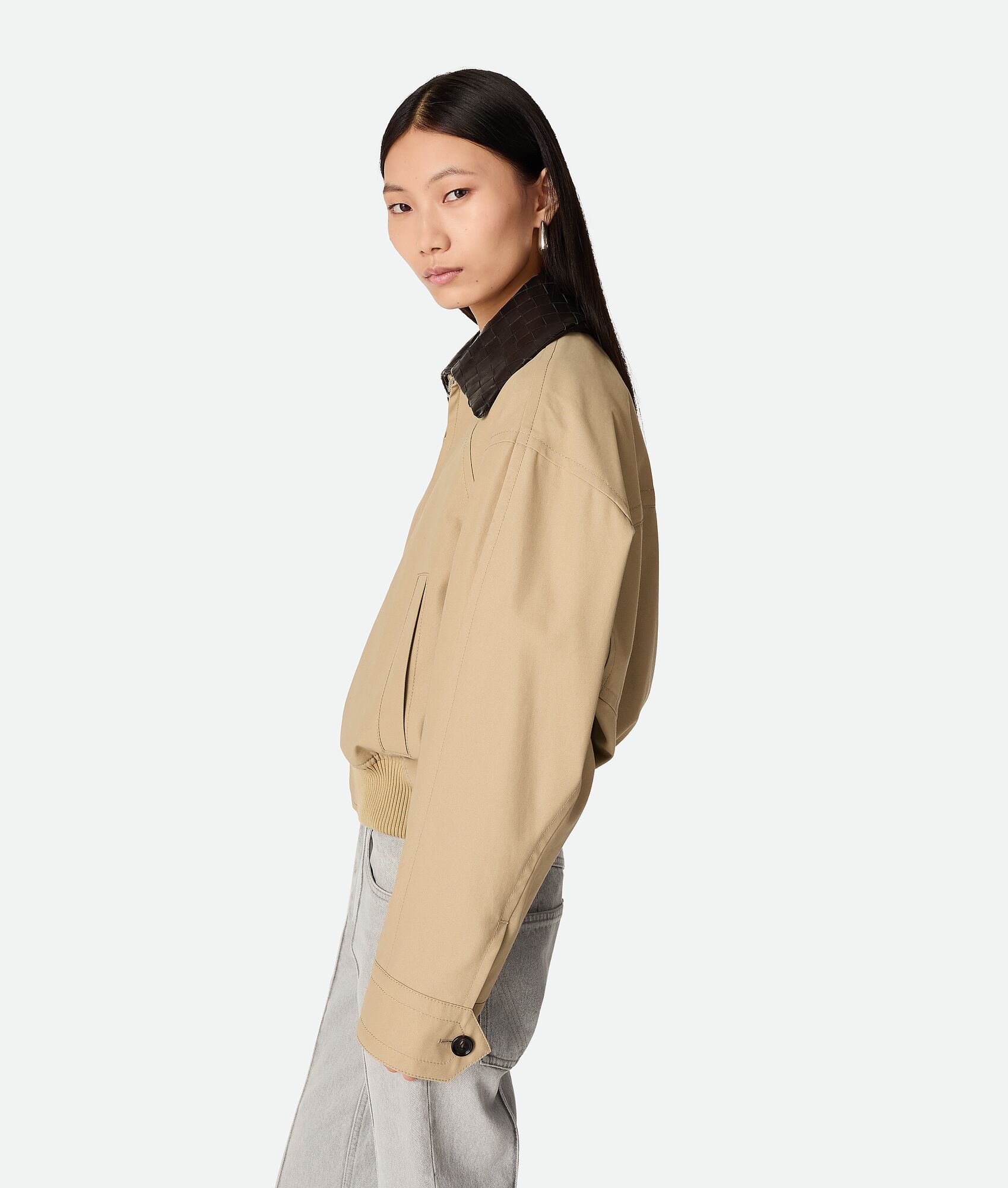 BOTTEGA VENETA 棉质斜纹束腰夹克