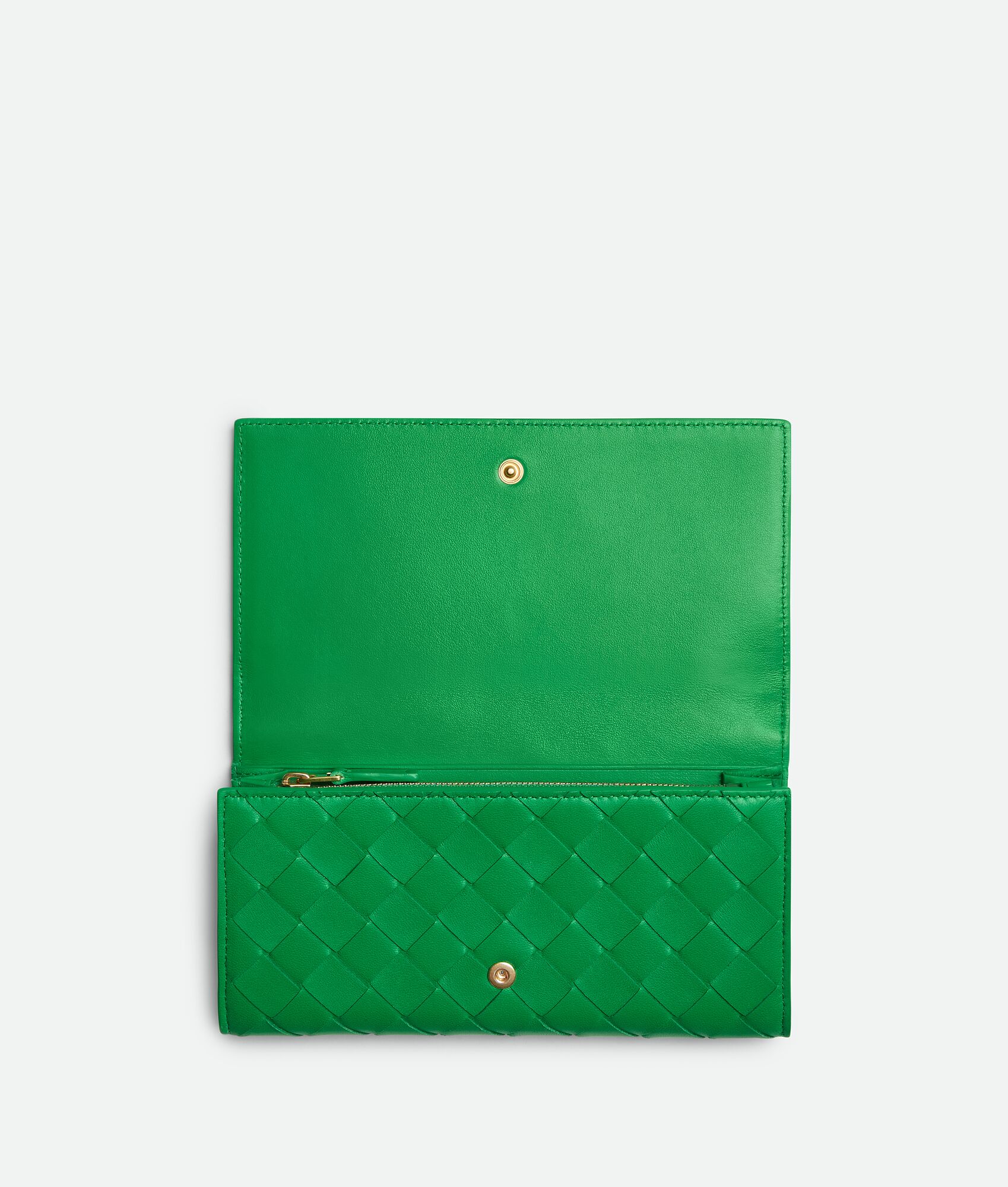BOTTEGA VENETA Intrecciato编织大号翻盖钱包