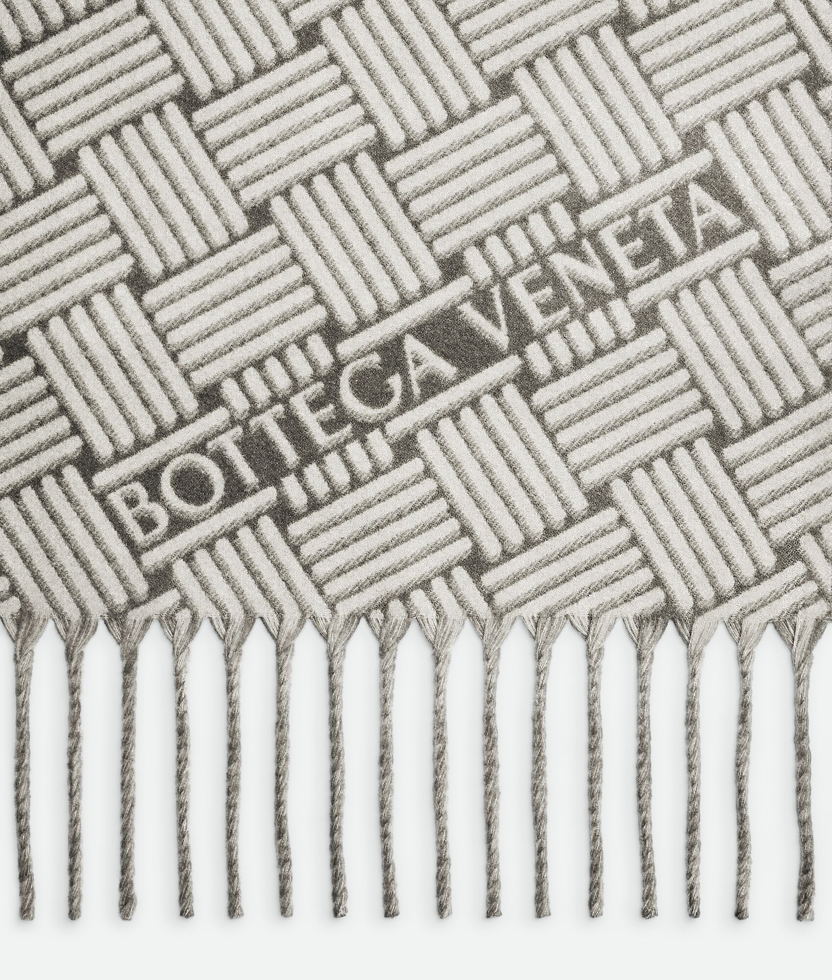 BOTTEGA VENETA Intreccio编织图案山羊绒毛毯