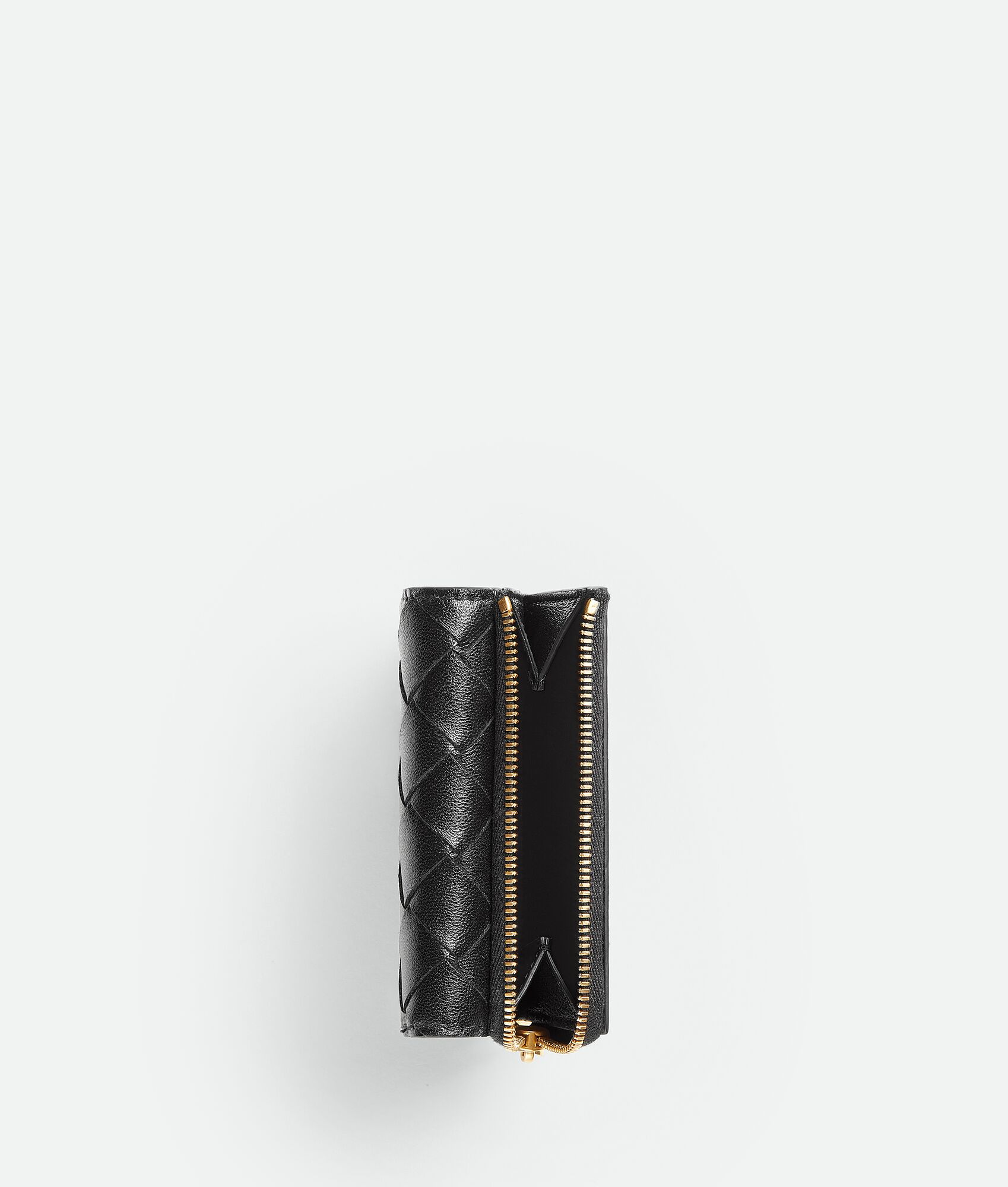 BOTTEGA VENETA Intrecciato编织小号三折拉链钱包