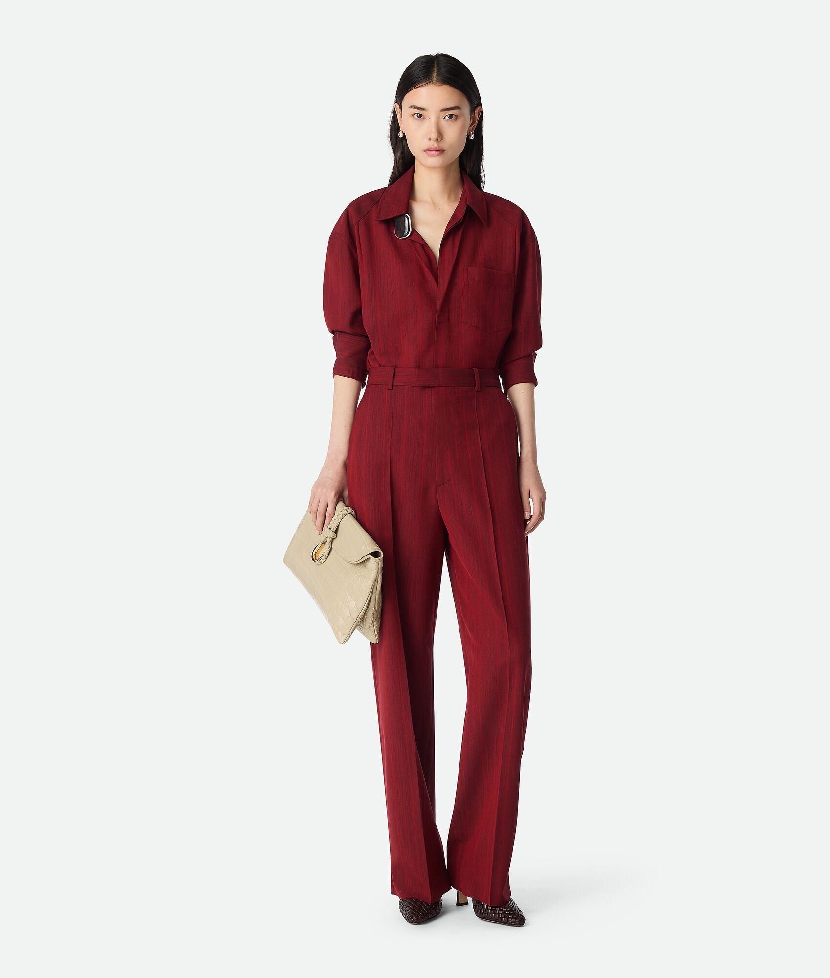 BOTTEGA VENETA 细条纹羊毛衬衫