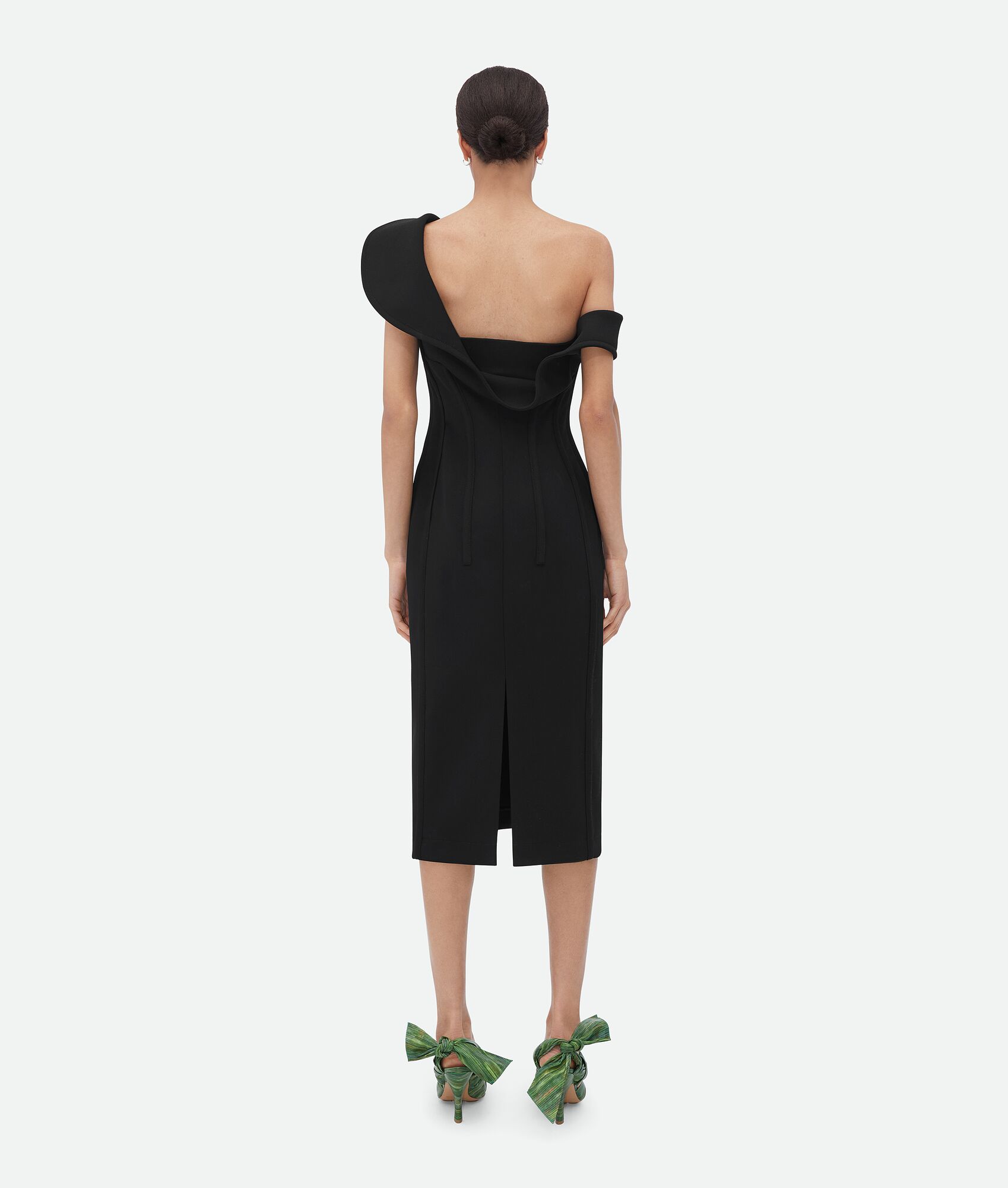 BOTTEGA VENETA 羊毛斜纹束胸连衣裙