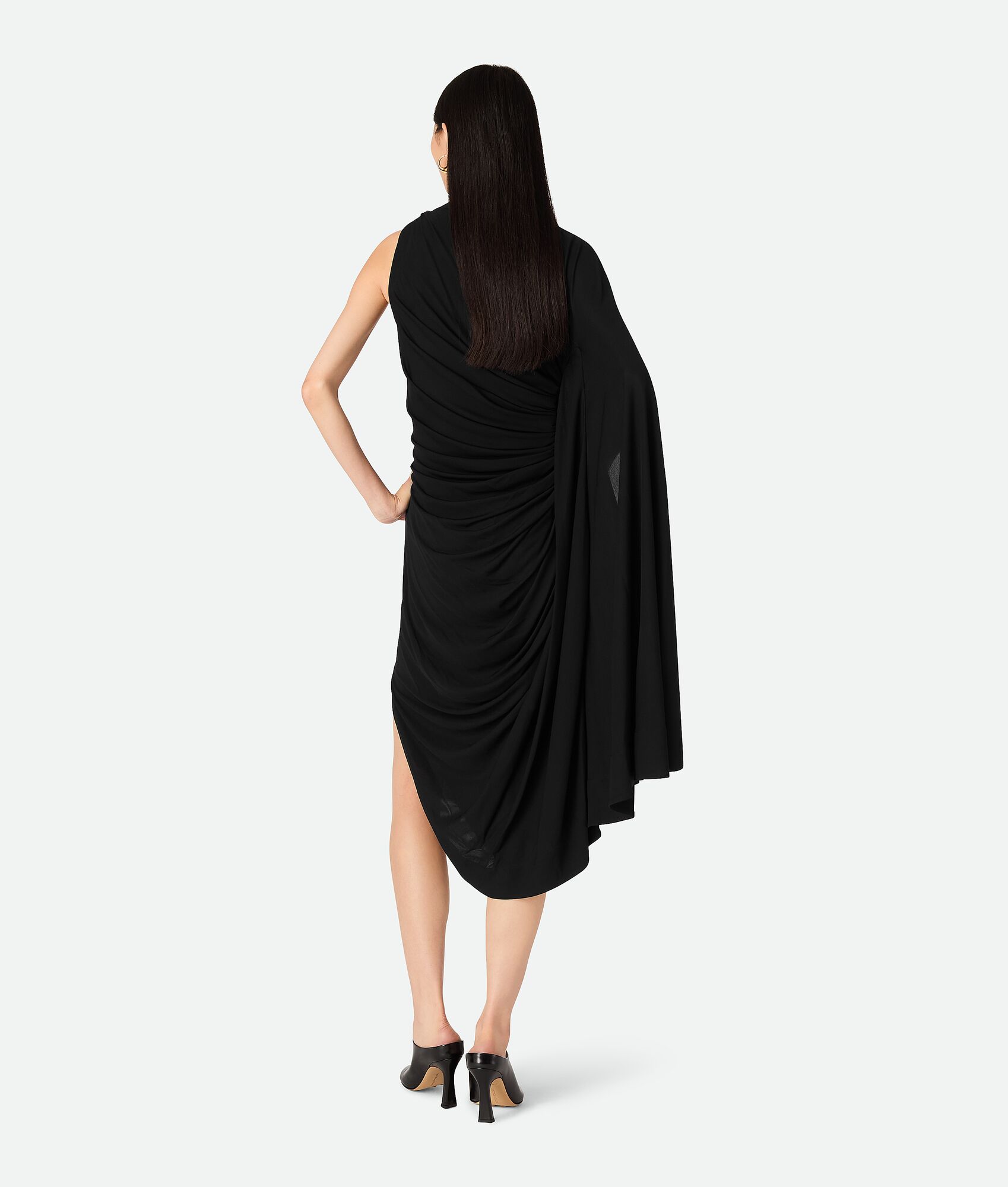 BOTTEGA VENETA 粘胶纤维针织垂褶连衣裙