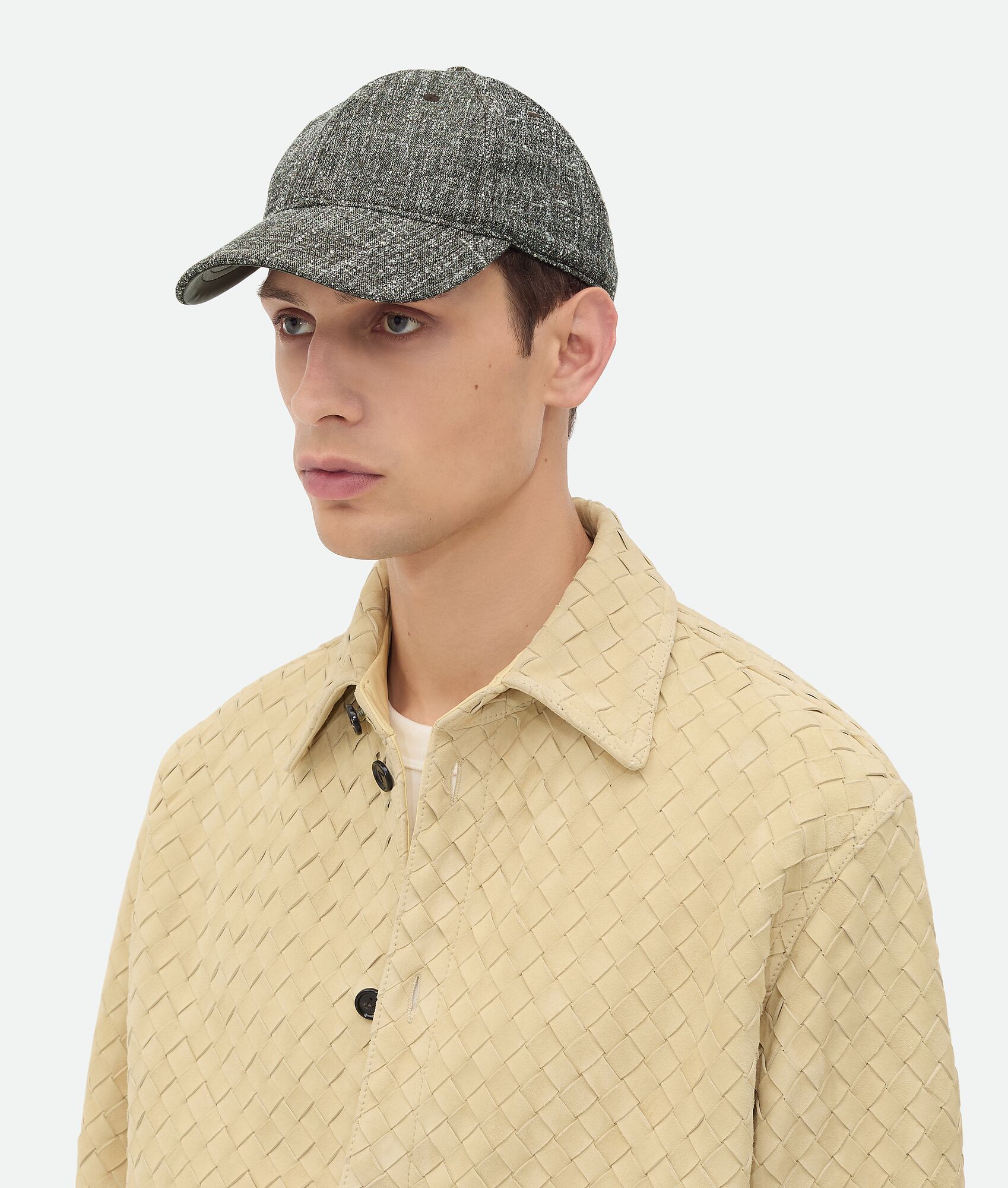 BOTTEGA VENETA 混色粘胶纤维和桑蚕丝帽子