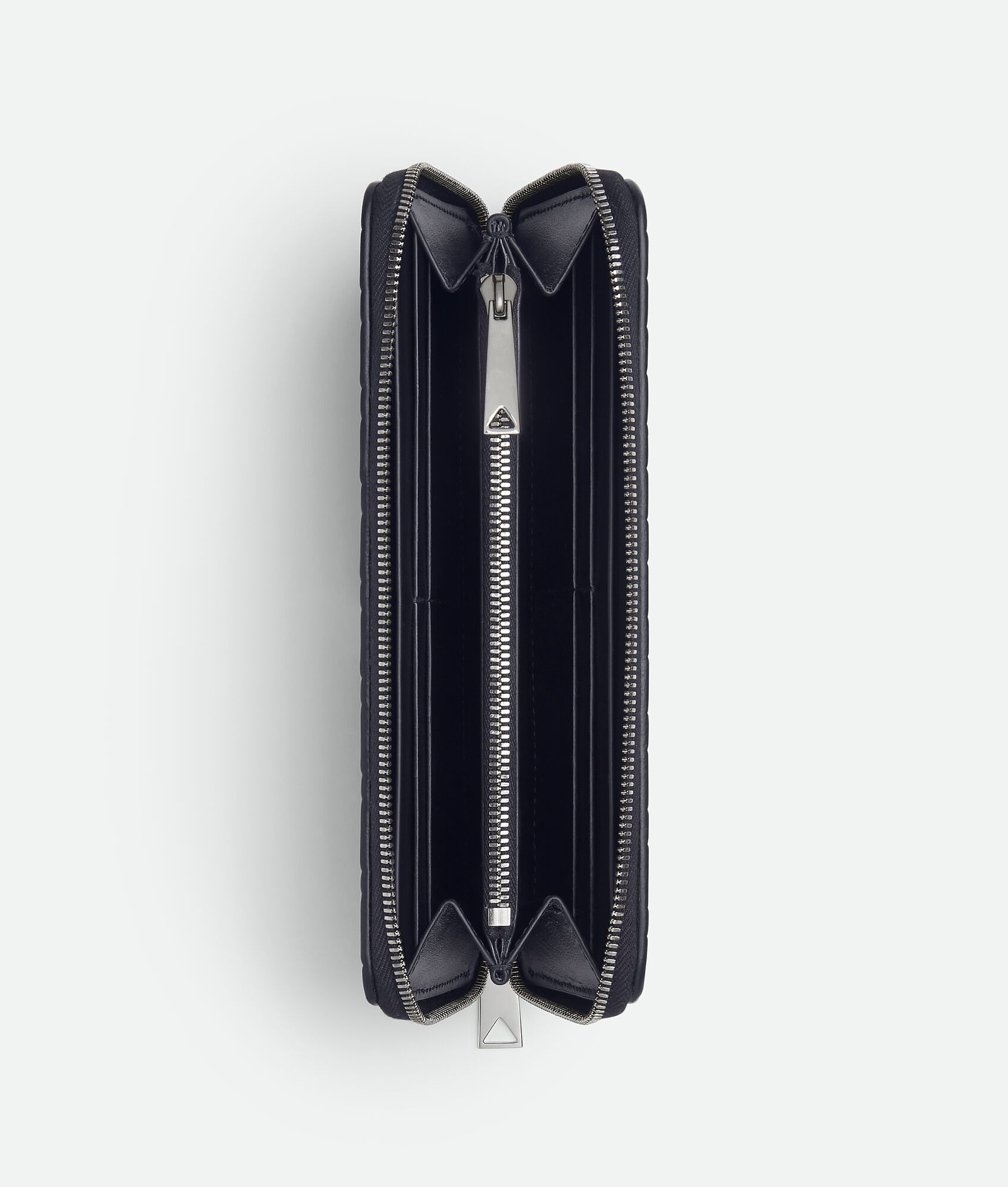 BOTTEGA VENETA Intrecciato Stamp编织环绕式拉链钱包