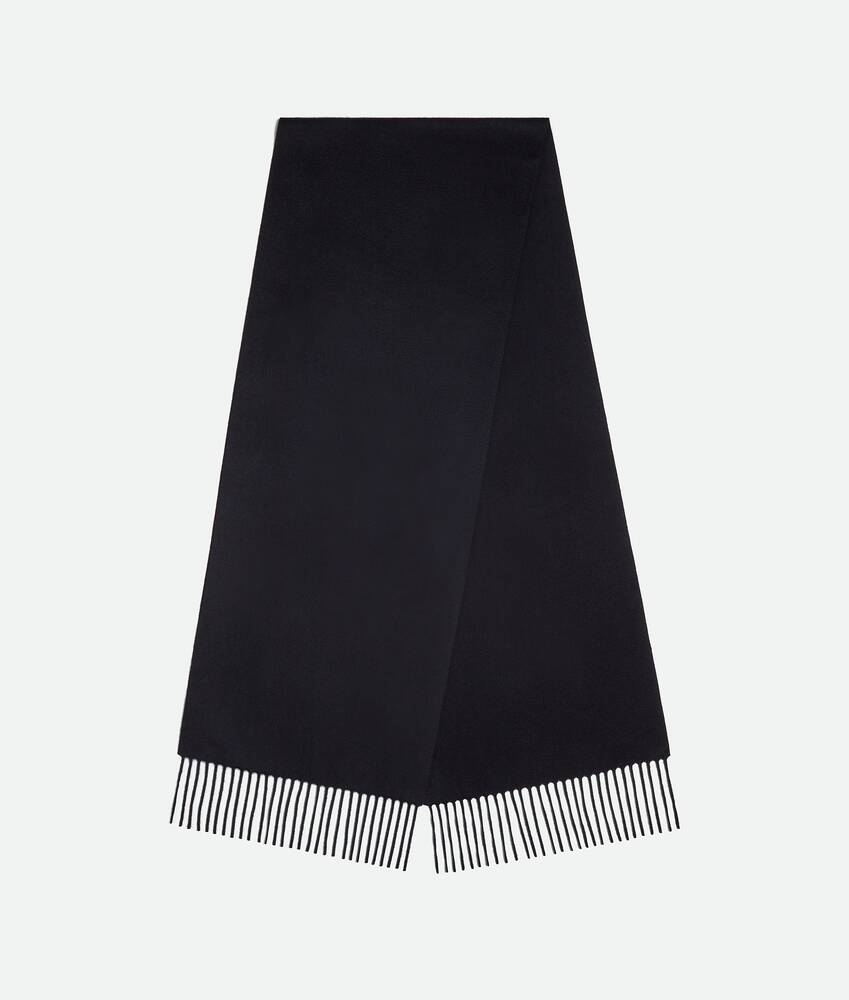 BOTTEGA VENETA 山羊绒围巾，饰有皮革贴饰
