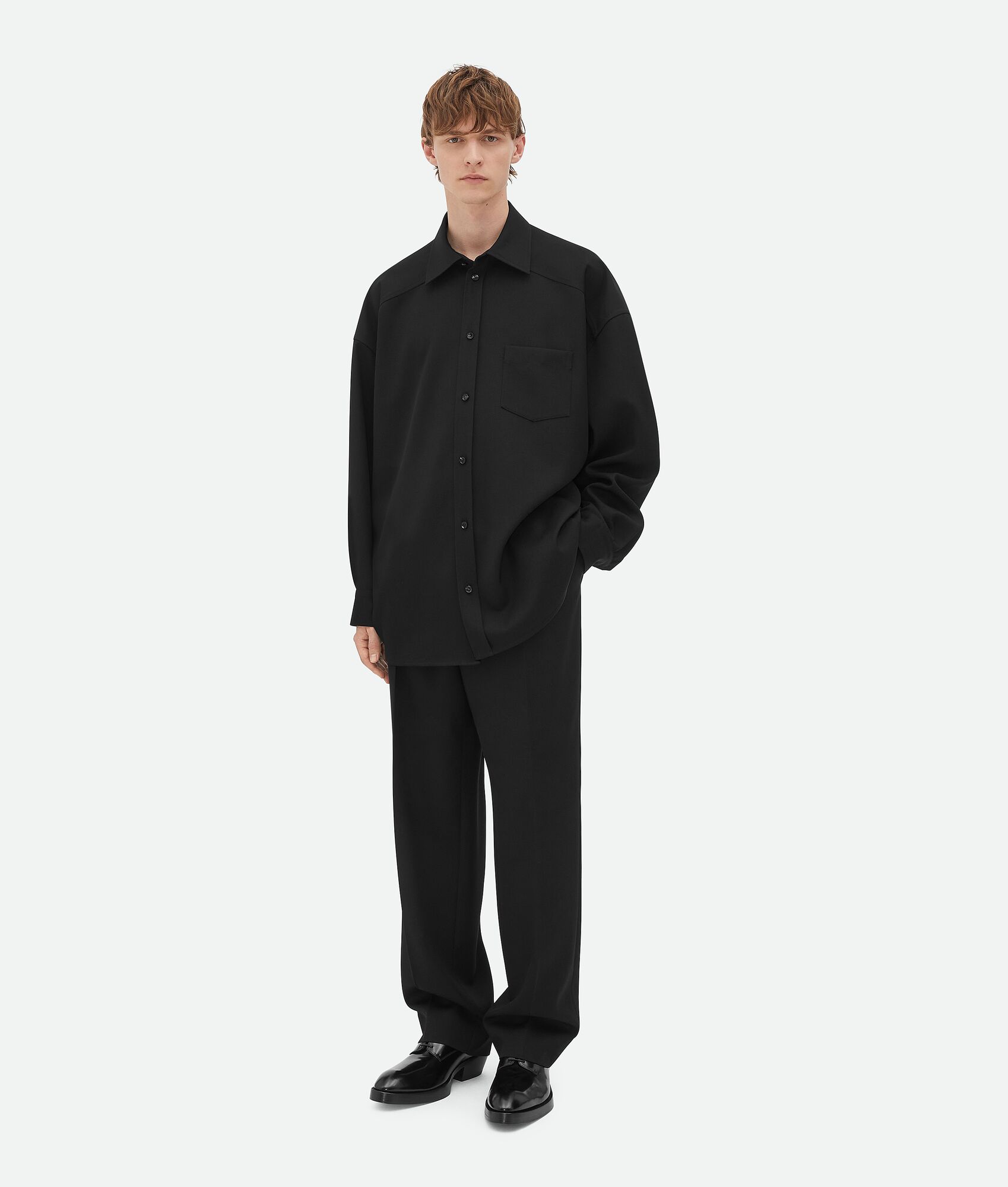BOTTEGA VENETA 羊毛斜纹衬衫