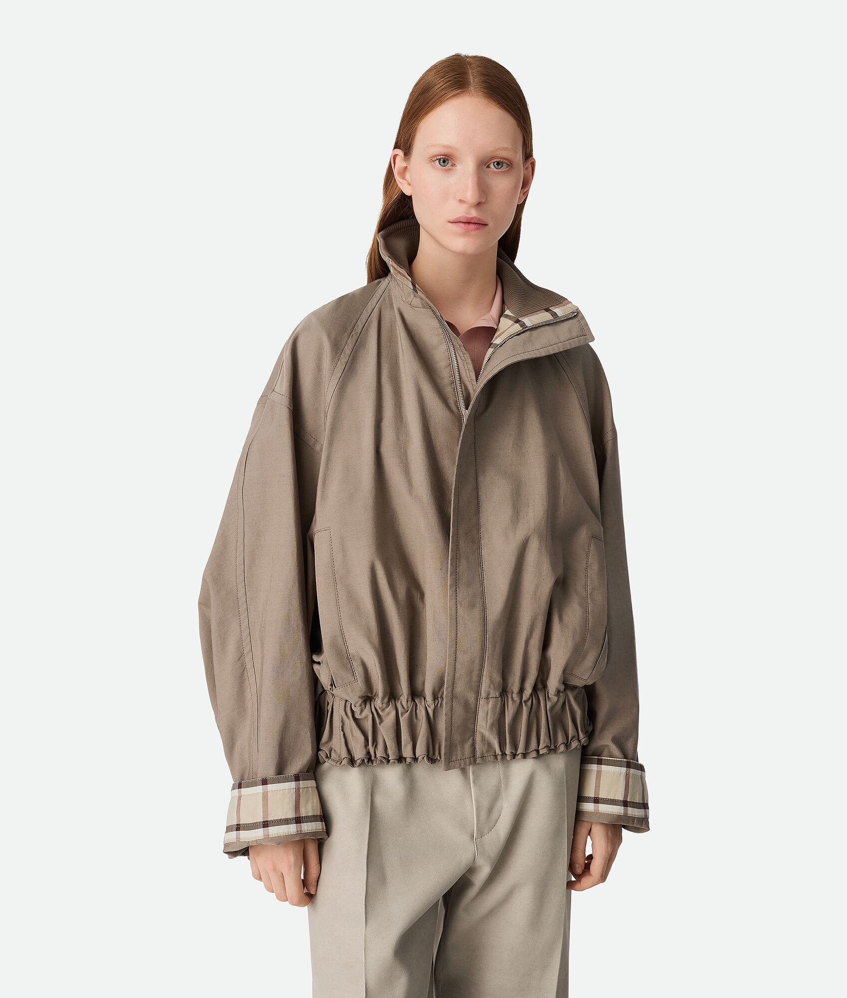 BOTTEGA VENETA 棉质斜纹束腰夹克