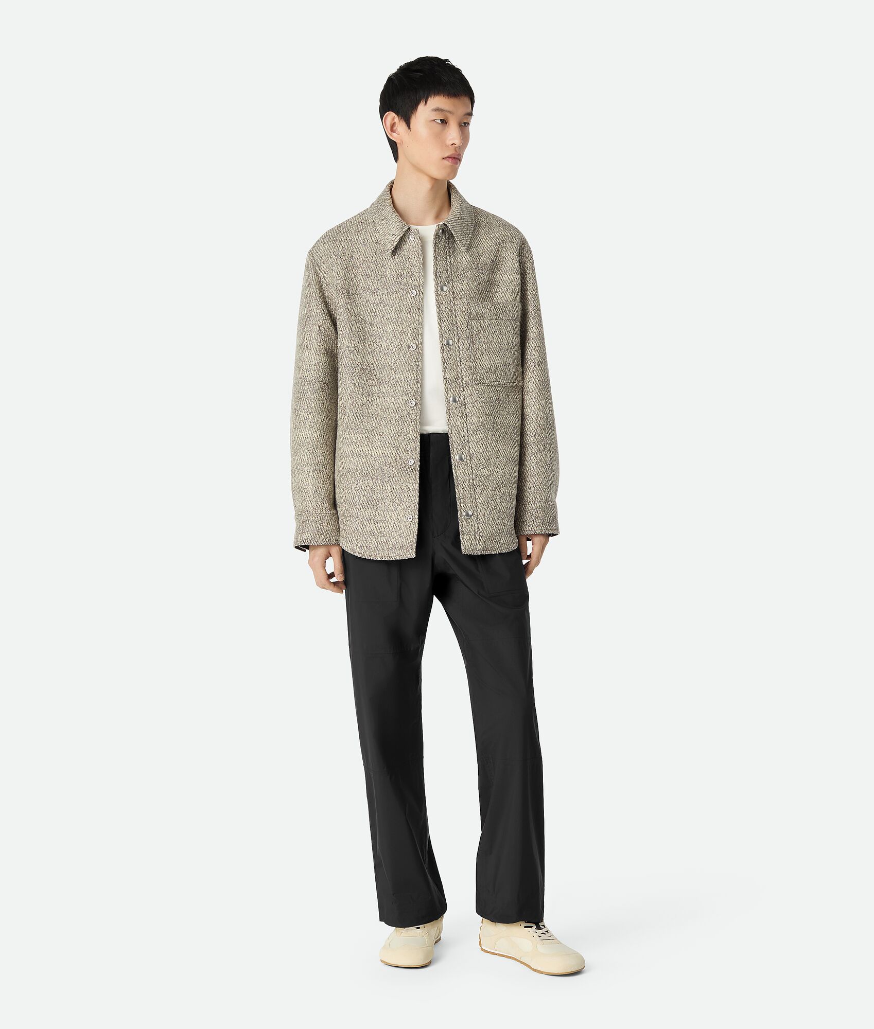 BOTTEGA VENETA 毛毡羊毛外套式衬衫