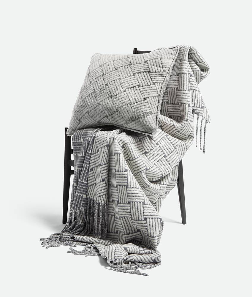 BOTTEGA VENETA Intreccio编织图案山羊绒坐垫