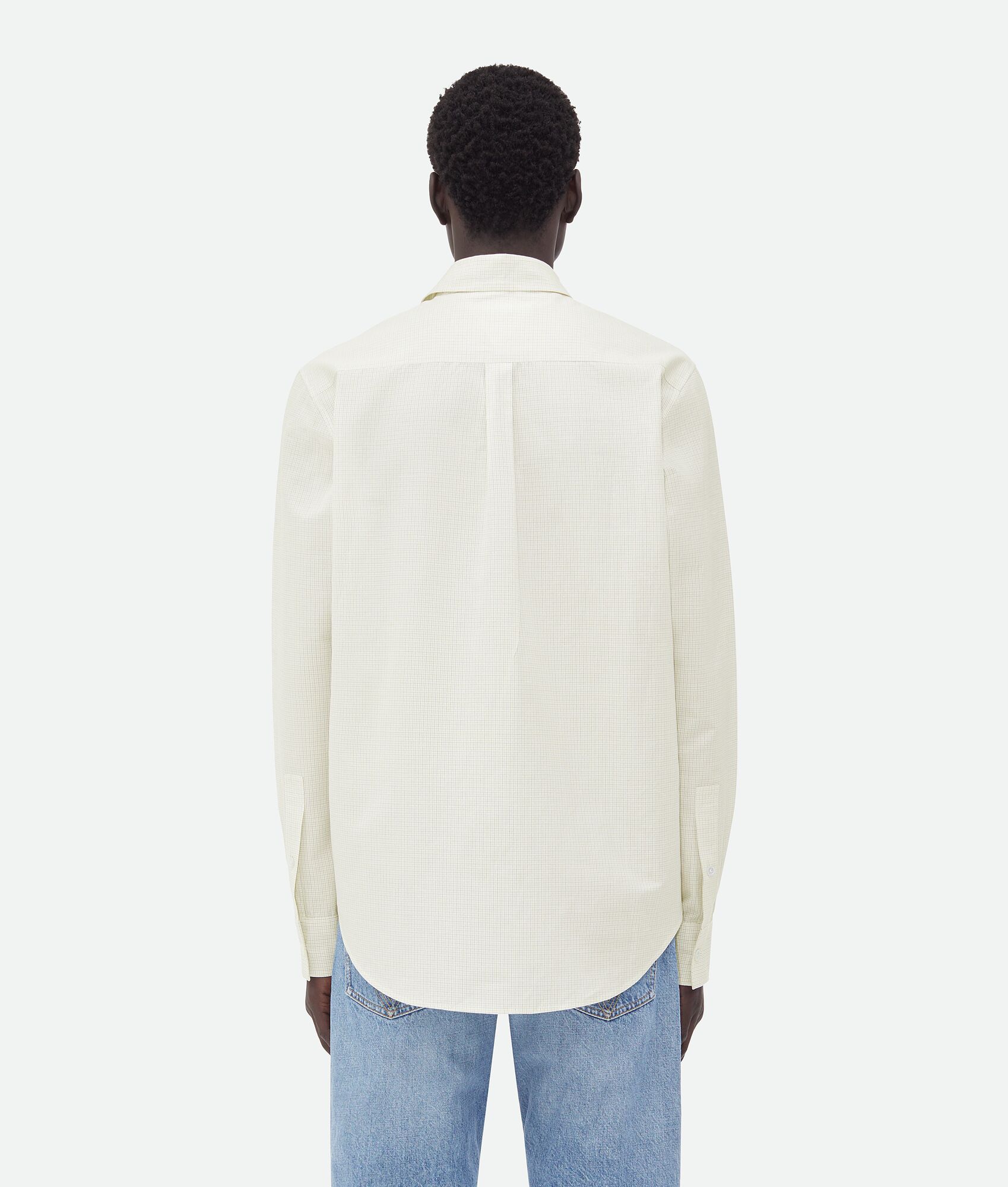 BOTTEGA VENETA BV刺绣棉麻格纹衬衫