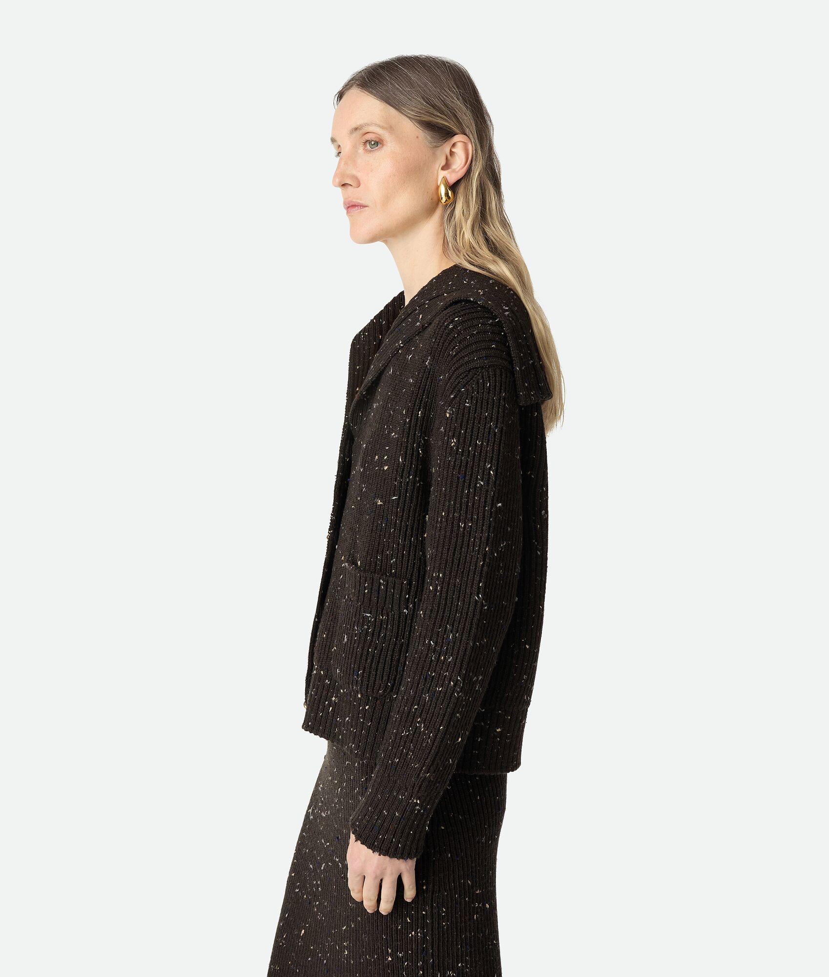 BOTTEGA VENETA 羊毛英伦罗纹开衫